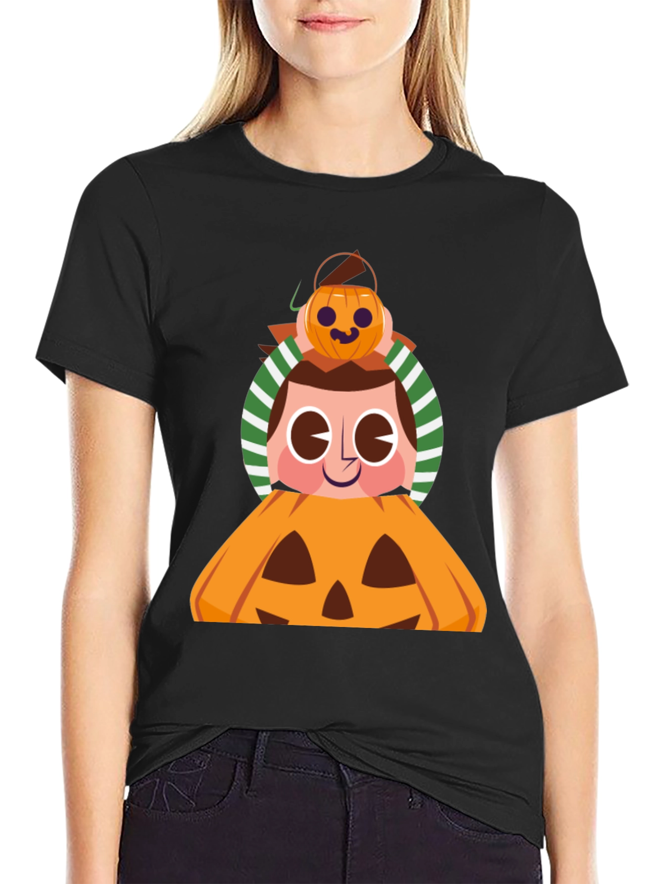 Halloween Pumpkin Boy Graphic Tee