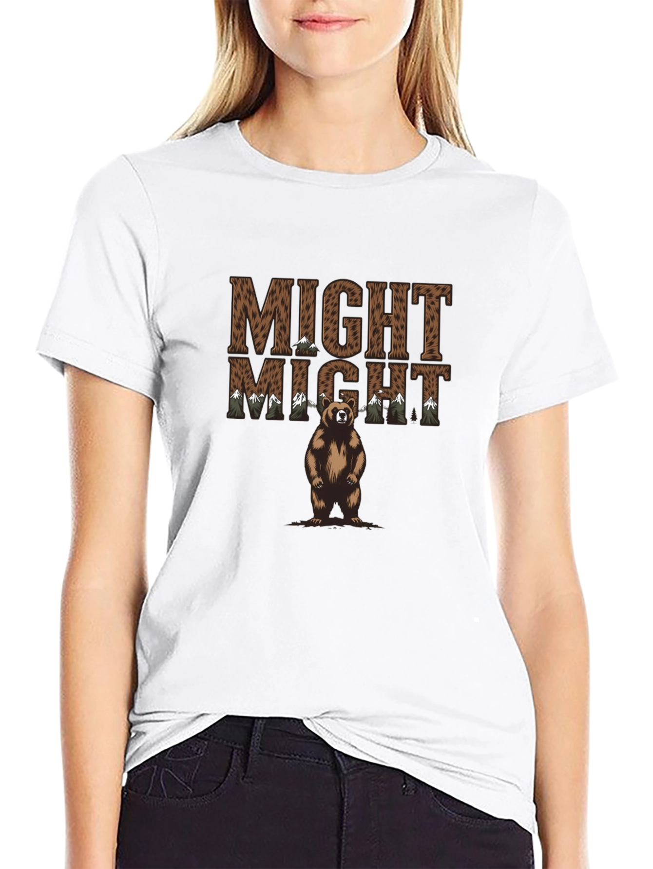 MIGHT MIGHT Bear Graphic T-Shirt