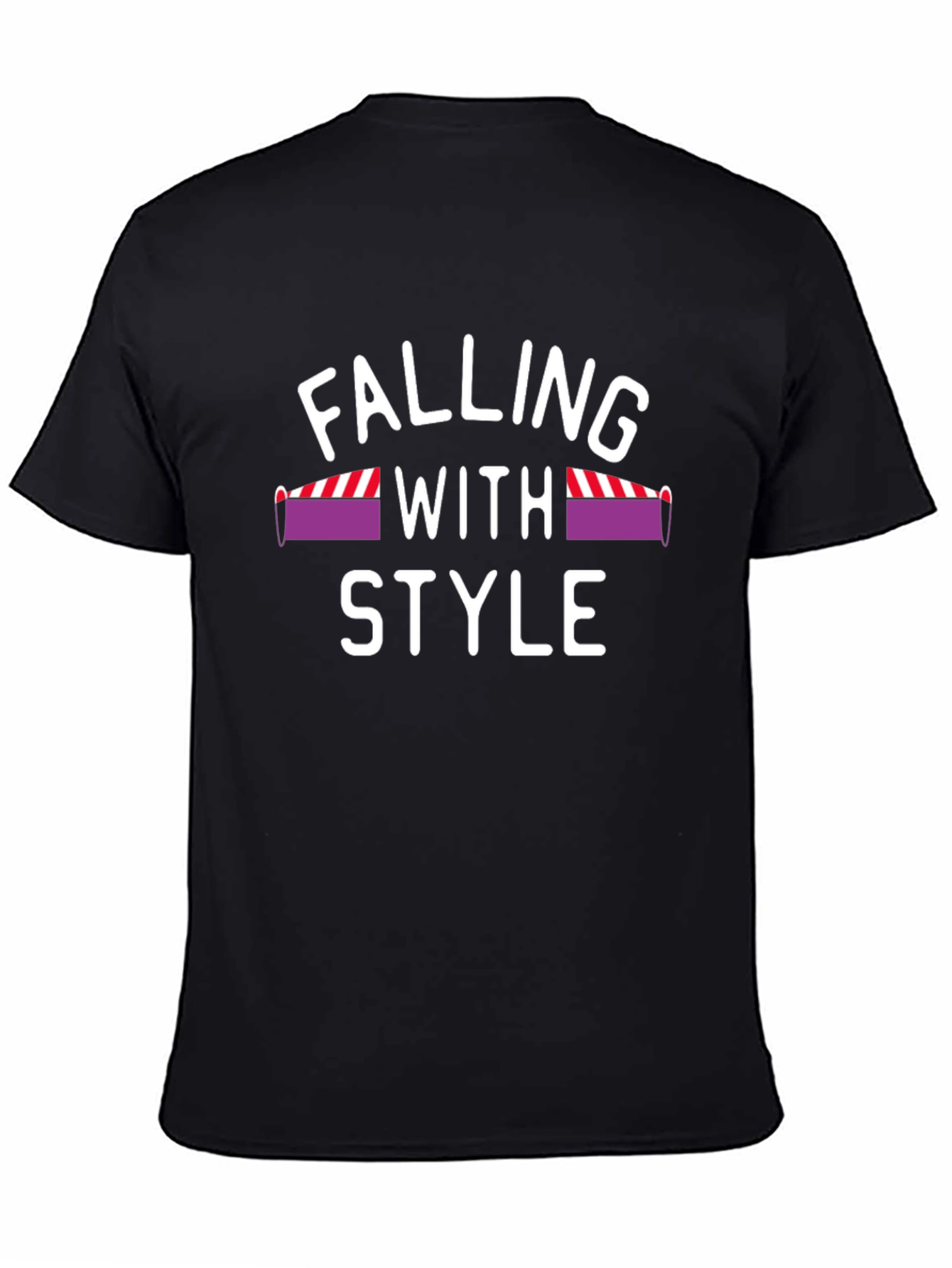 Falling With Style Mens Black T-Shirt