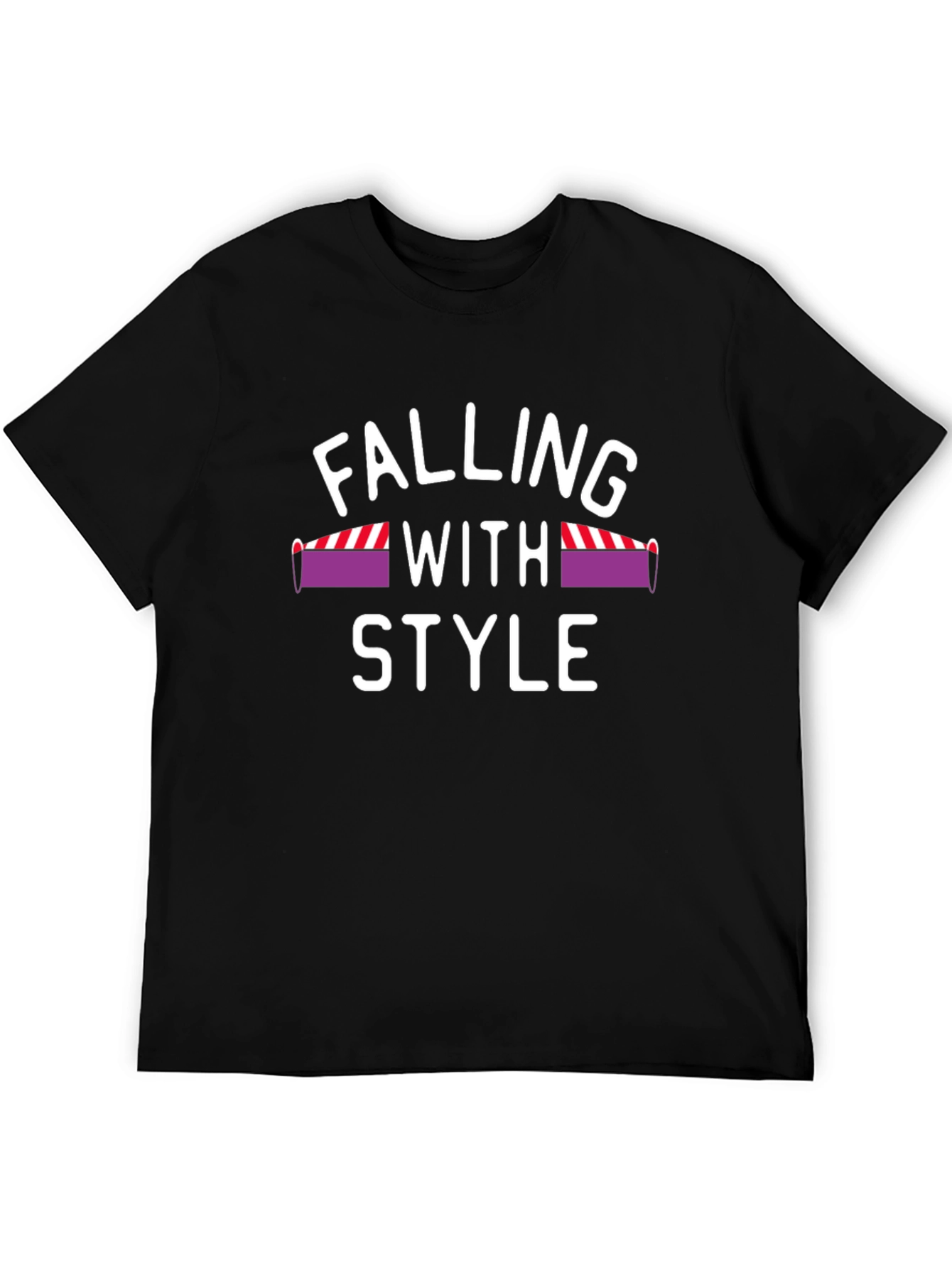 Falling With Style Mens Black T-Shirt