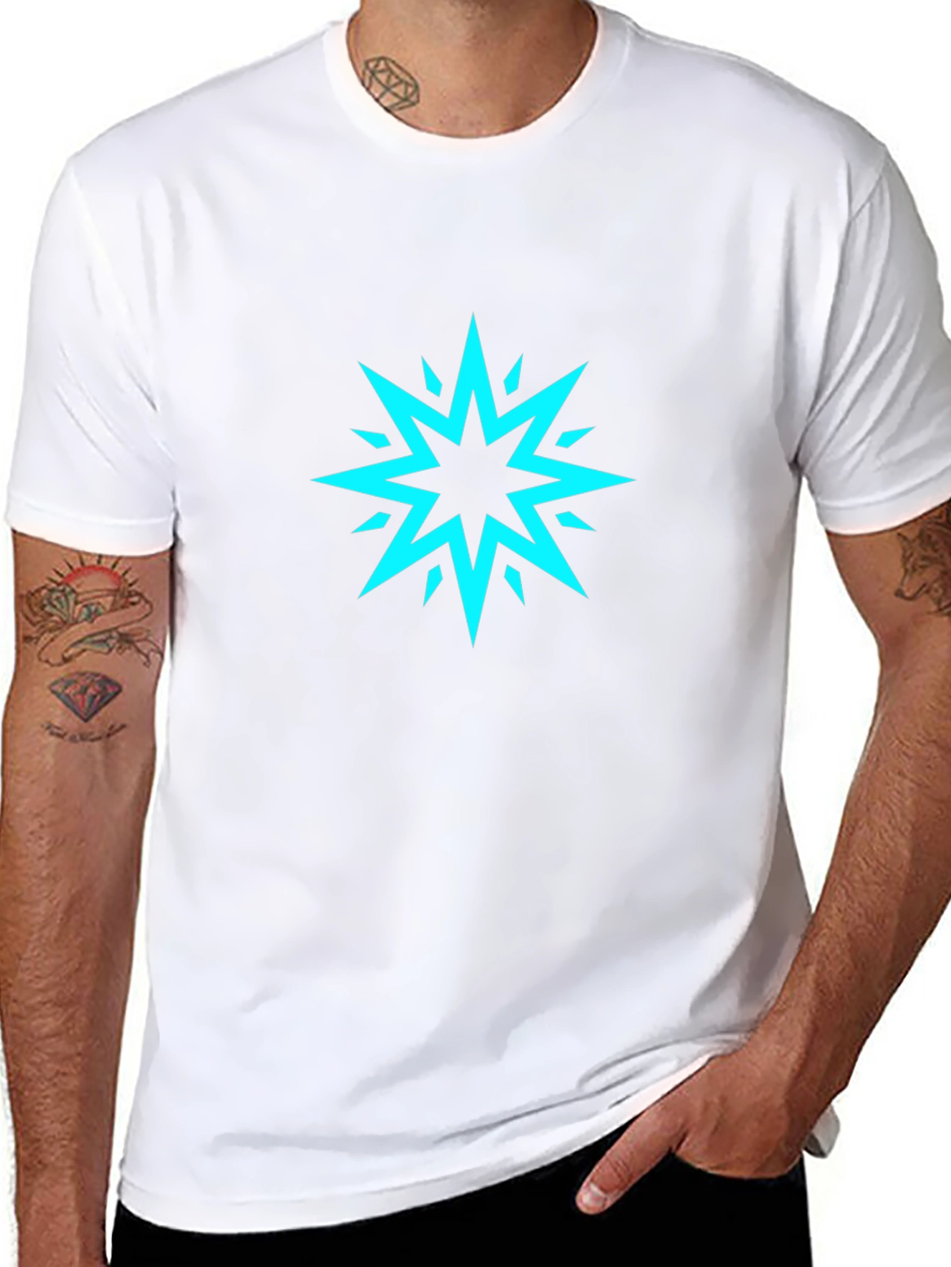 Star Burst Graphic Black T-Shirt