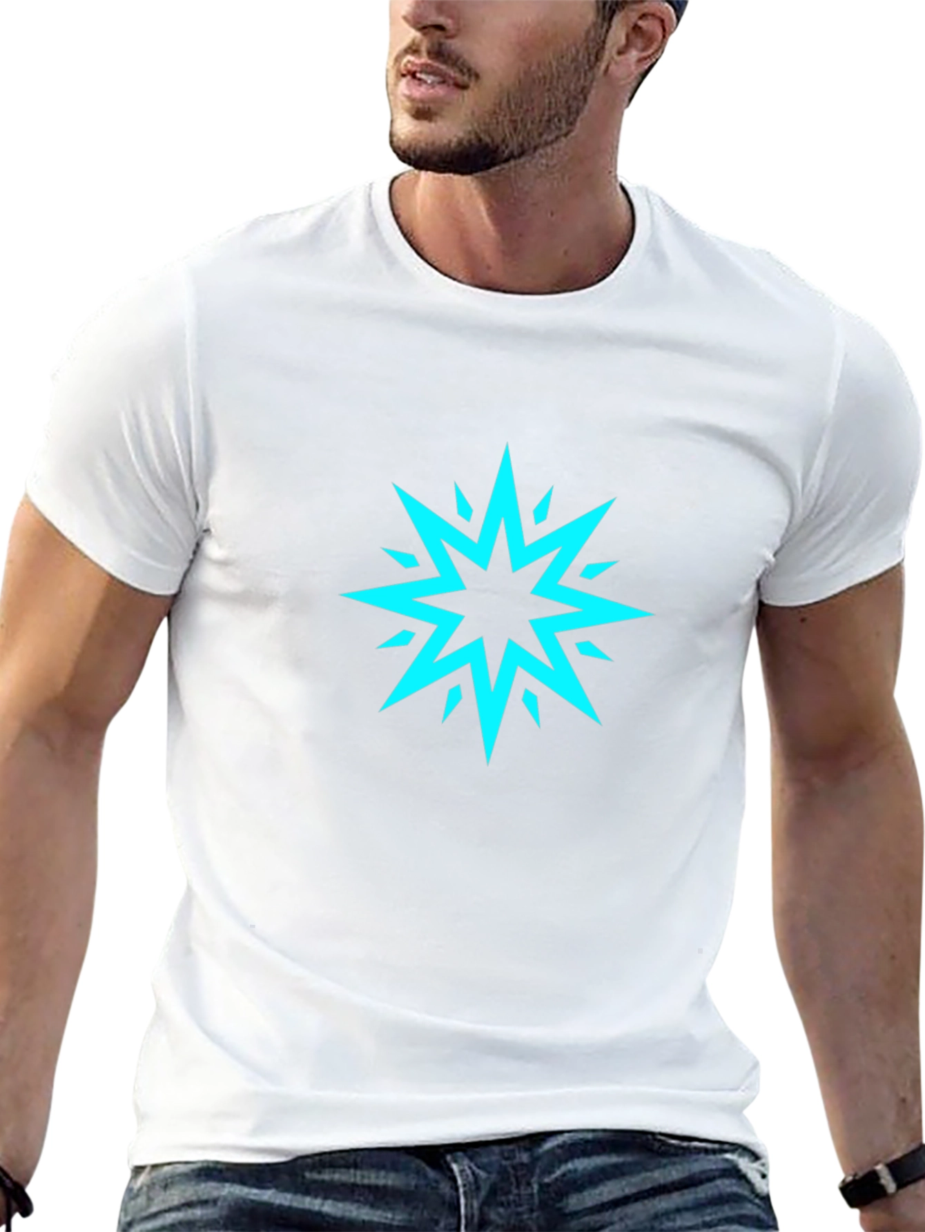 Star Burst Graphic Black T-Shirt