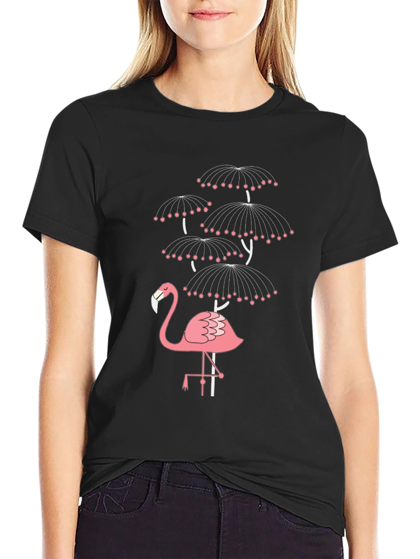 Flamingo Graphic Print T-Shirt