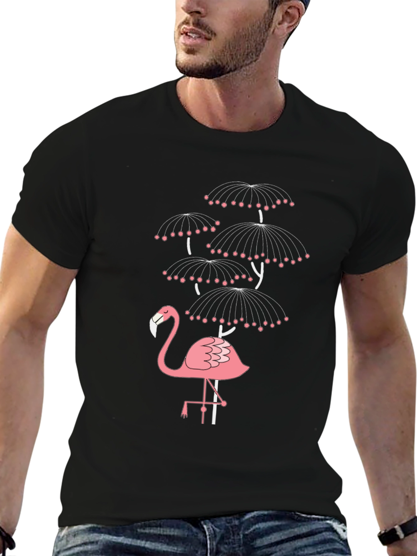 Flamingo Graphic Print T-Shirt