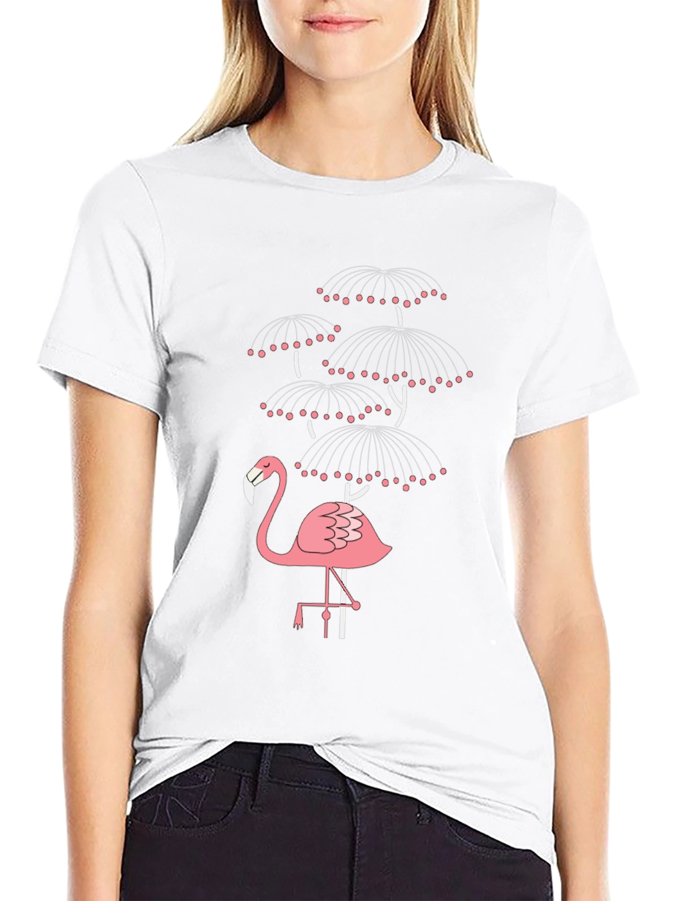 Flamingo Graphic Print T-Shirt