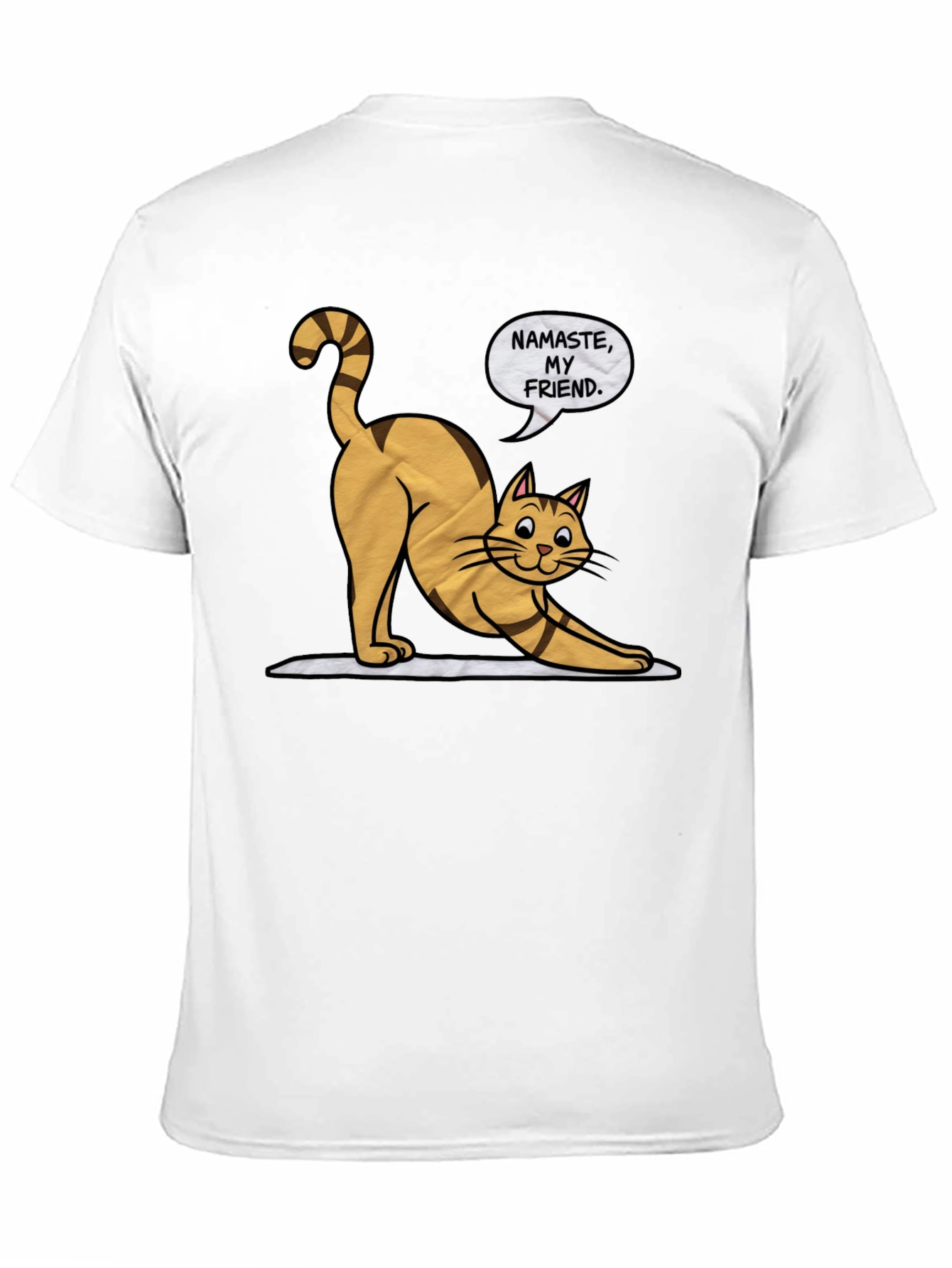 Namaste Cat Graphic T-Shirt - Yoga Kitten Tee