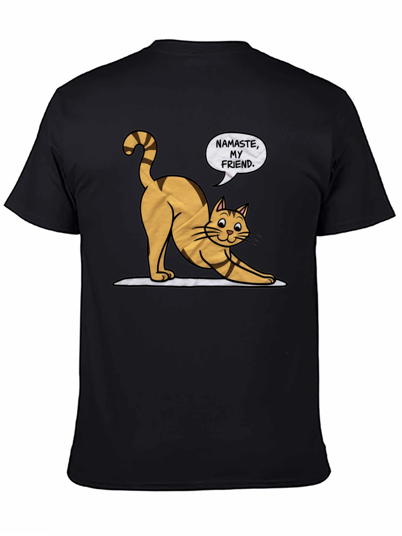 Namaste Cat Graphic T-Shirt - Yoga Kitten Tee