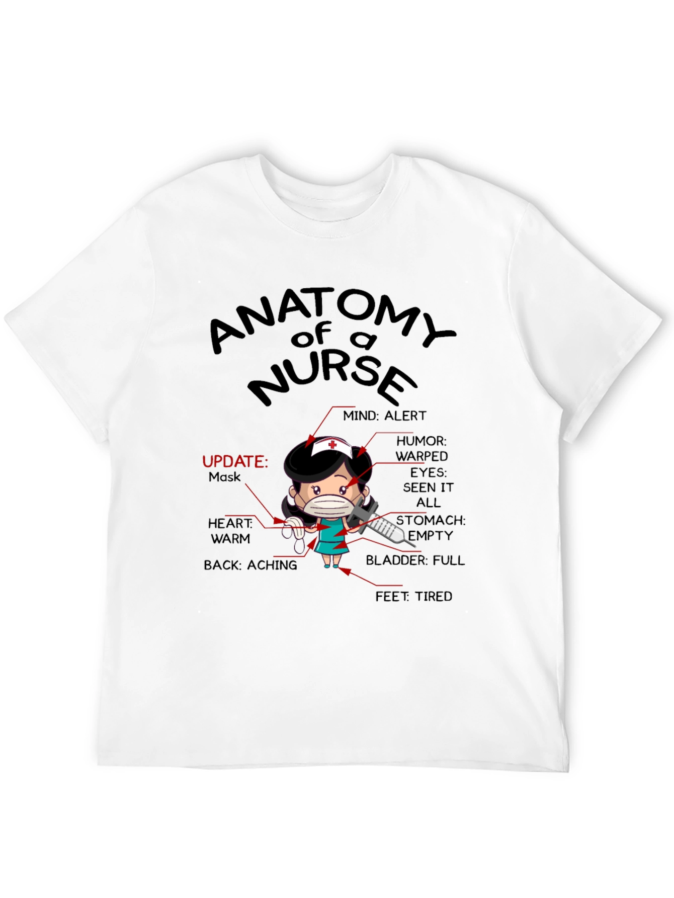 Anatomy of a Nurse T-Shirt - Funny RN Tee