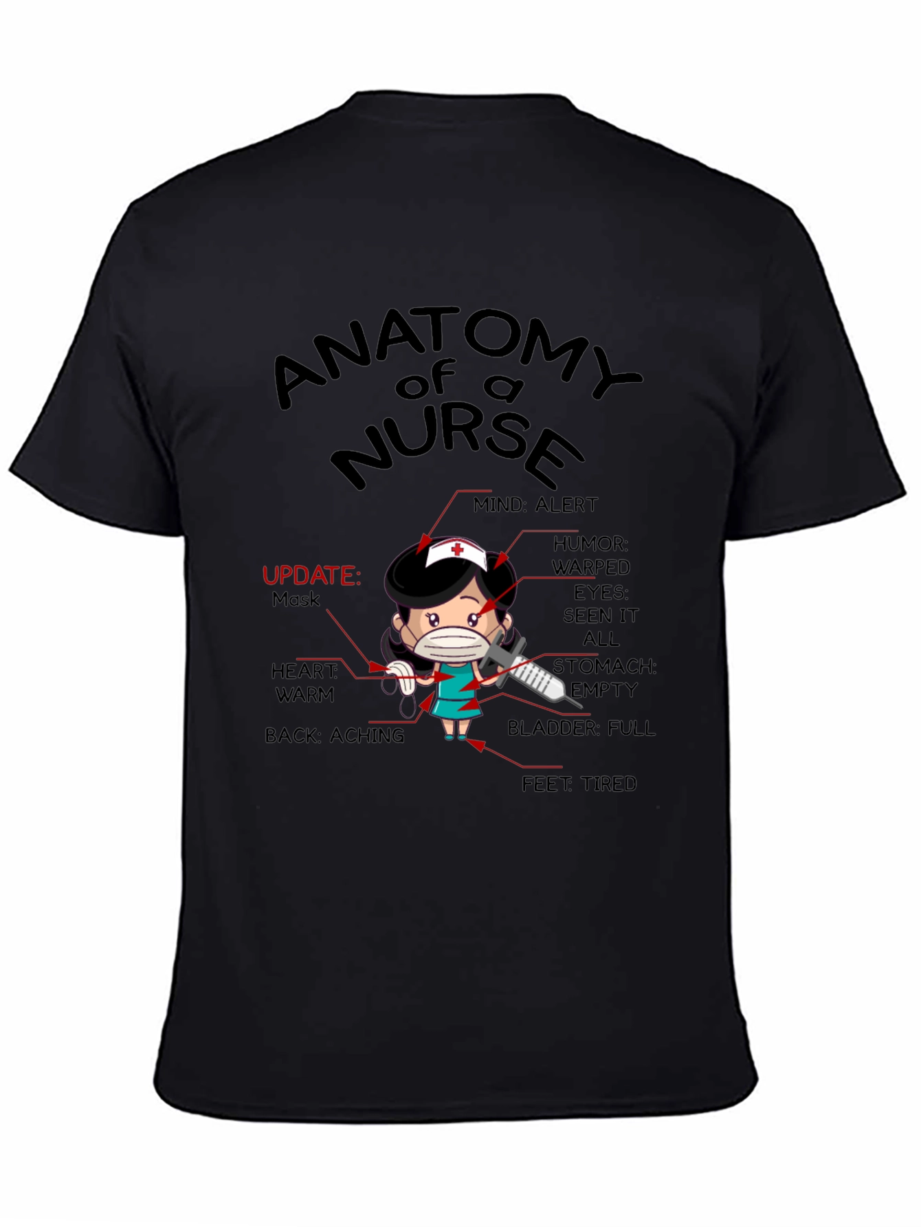 Anatomy of a Nurse T-Shirt - Funny RN Tee
