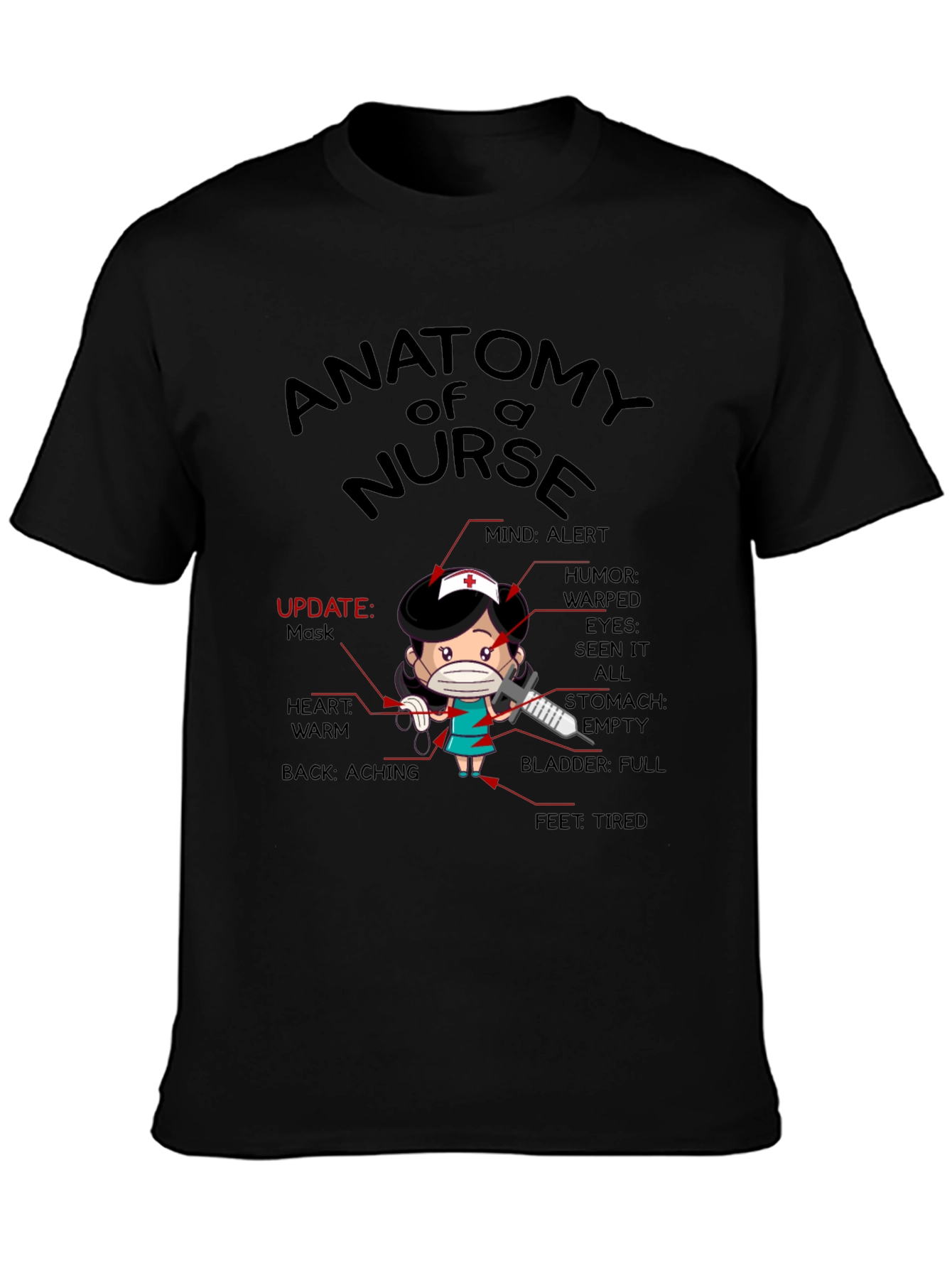 Anatomy of a Nurse T-Shirt - Funny RN Tee