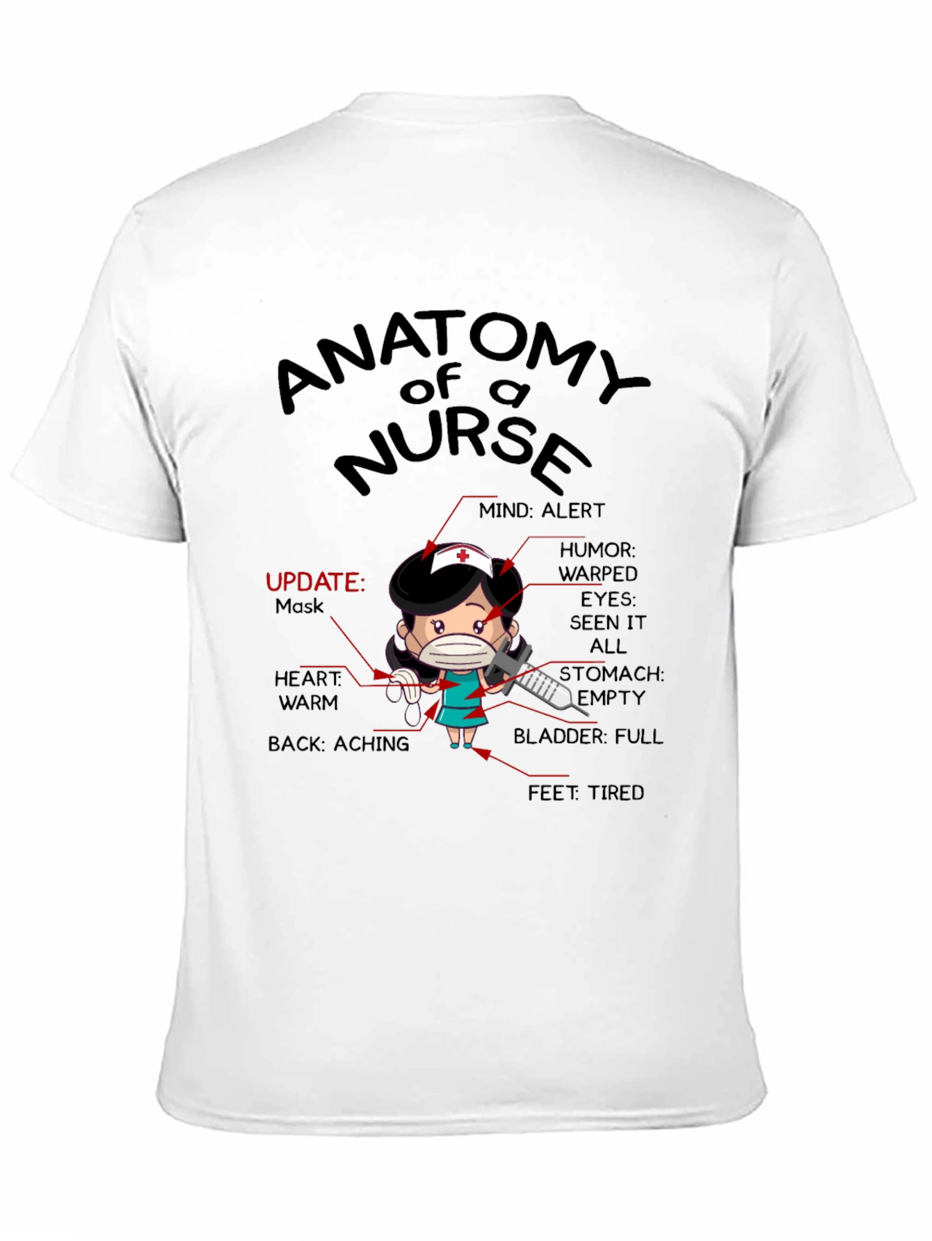 Anatomy of a Nurse T-Shirt - Funny RN Tee