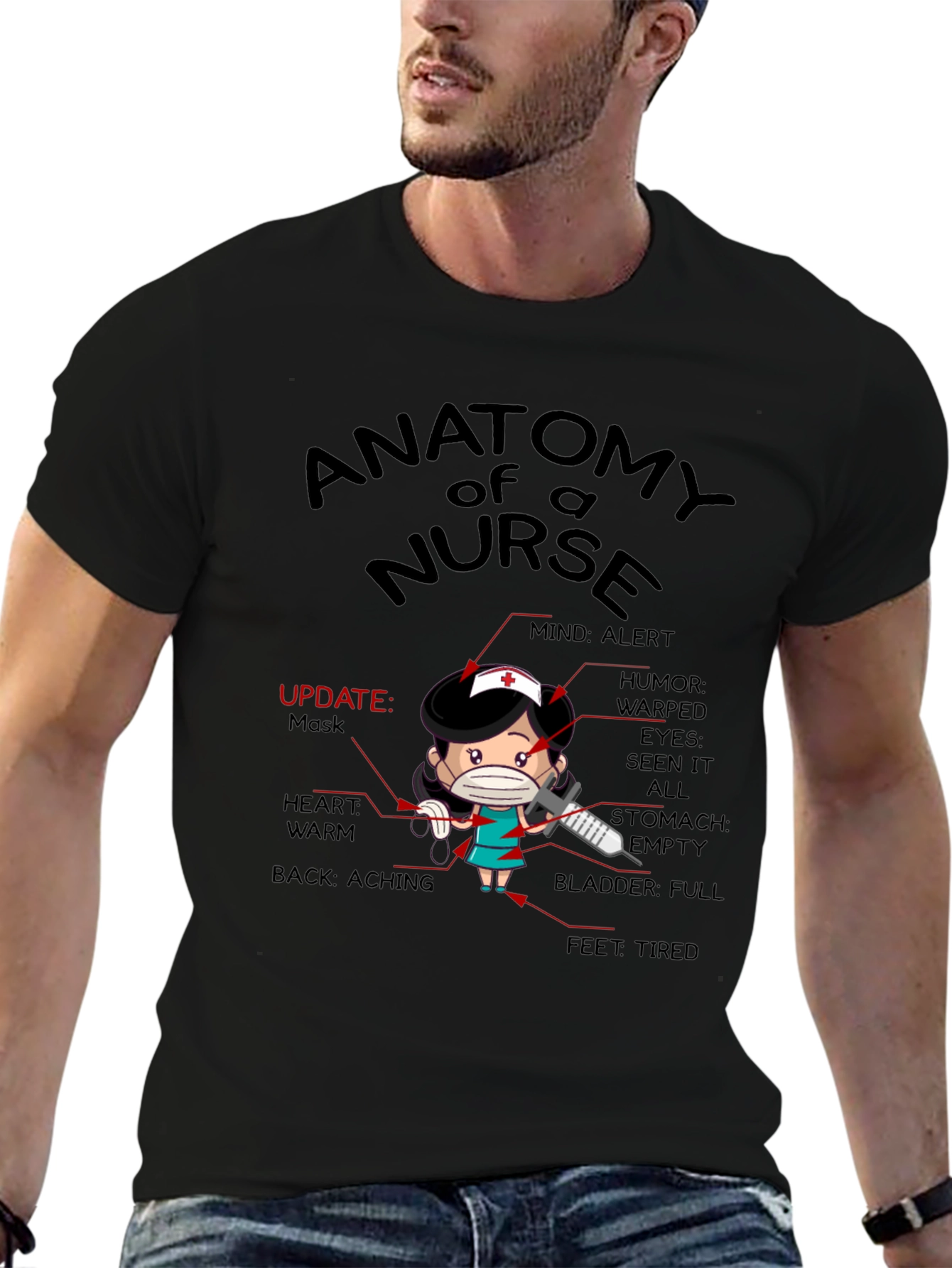 Anatomy of a Nurse T-Shirt - Funny RN Tee