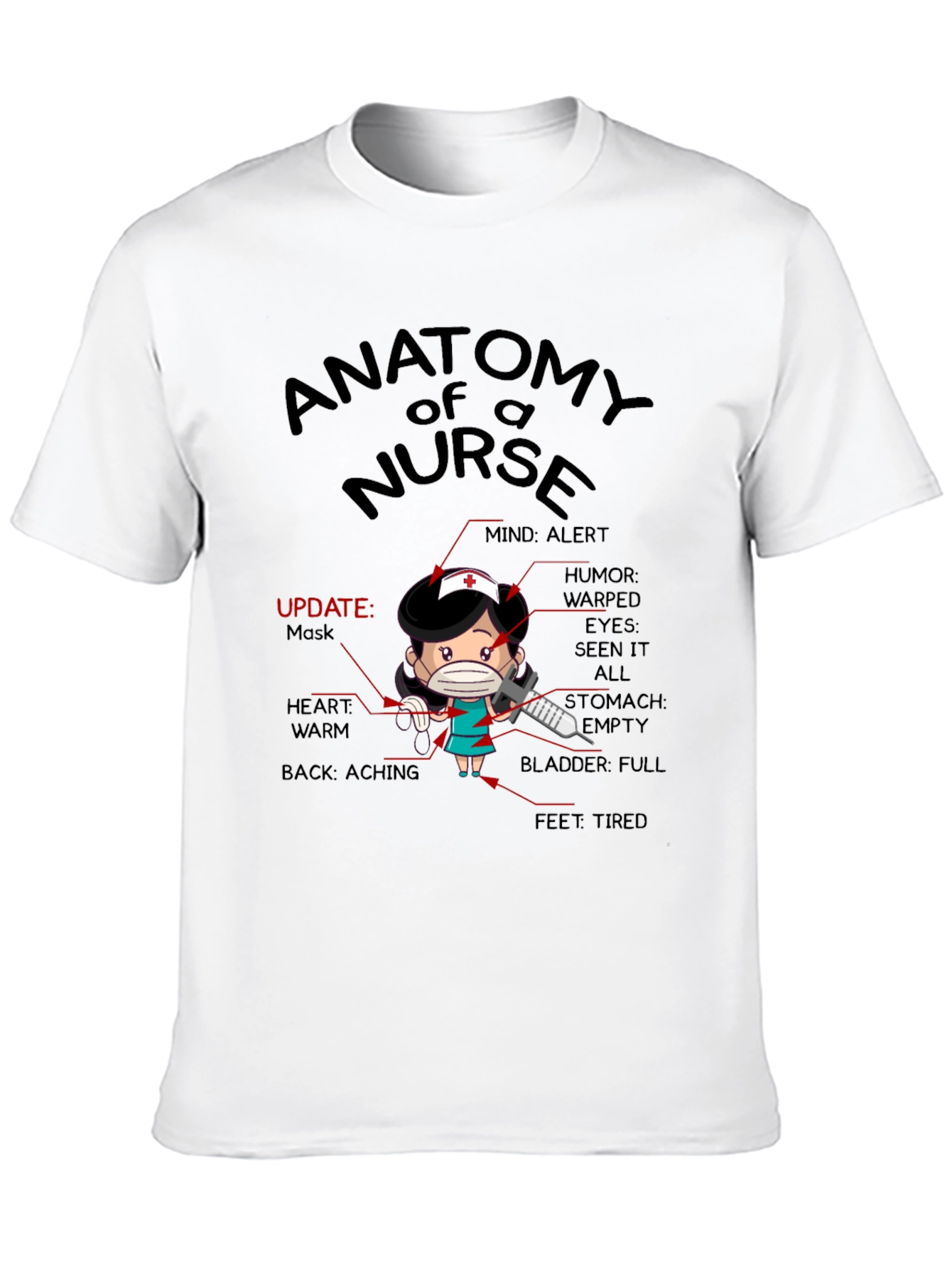 Anatomy of a Nurse T-Shirt - Funny RN Tee