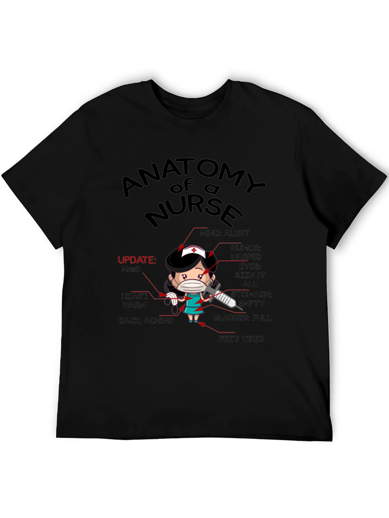 Anatomy of a Nurse T-Shirt - Funny RN Tee