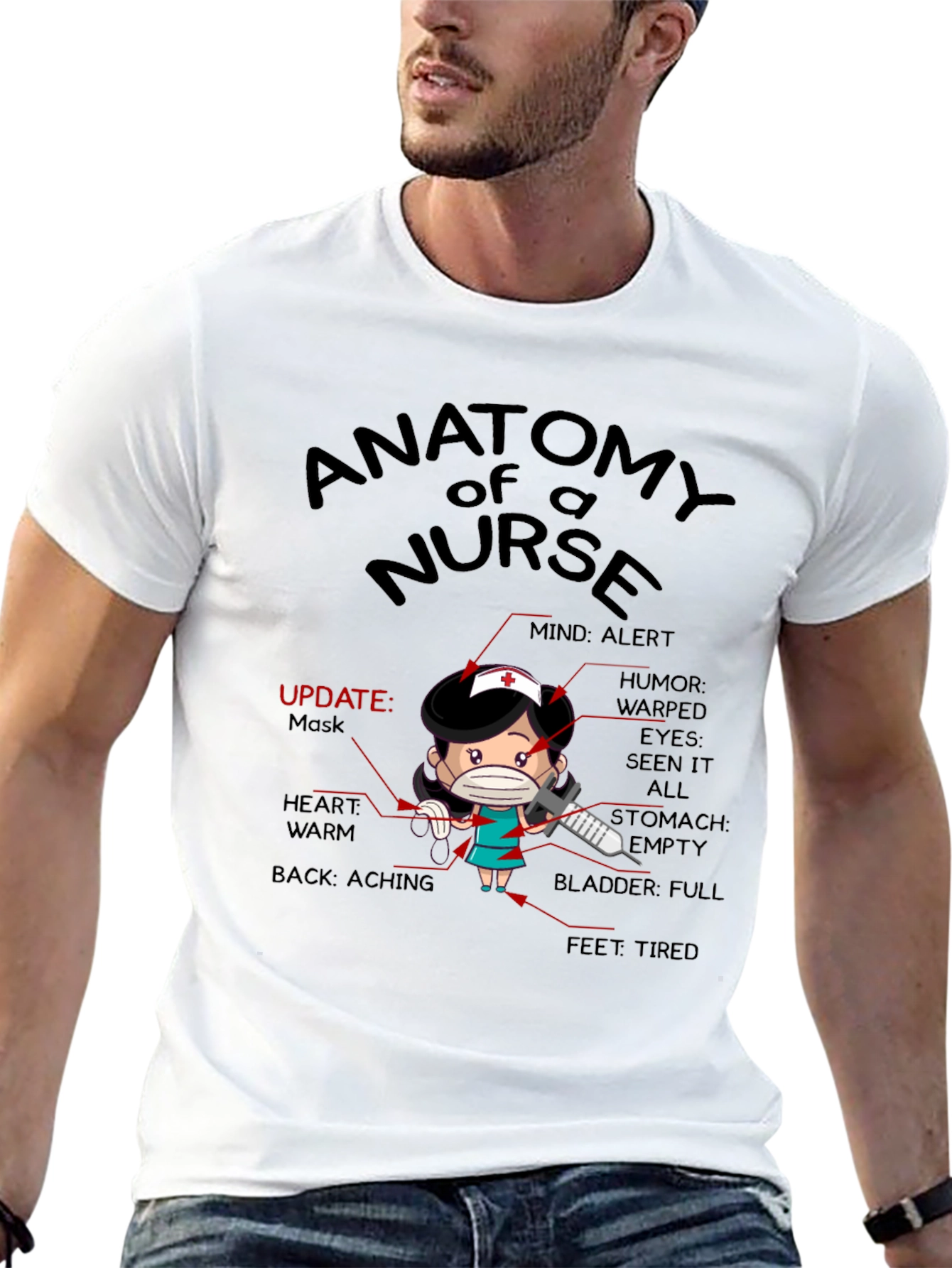 Anatomy of a Nurse T-Shirt - Funny RN Tee