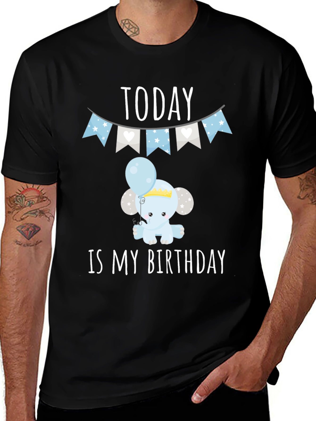 Birthday Elephant Tee - Today is My Birthday!