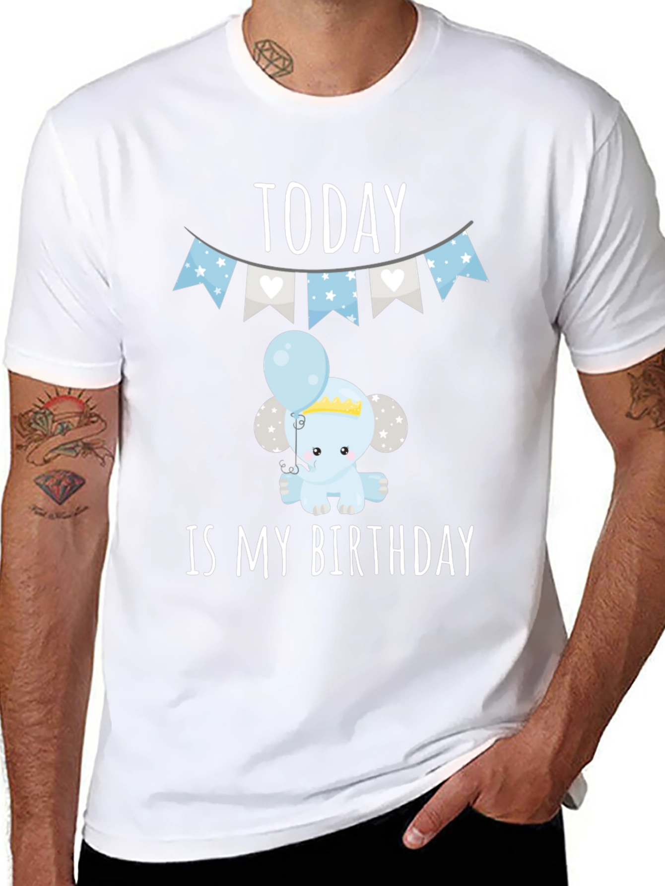 Birthday Elephant Tee - Today is My Birthday!