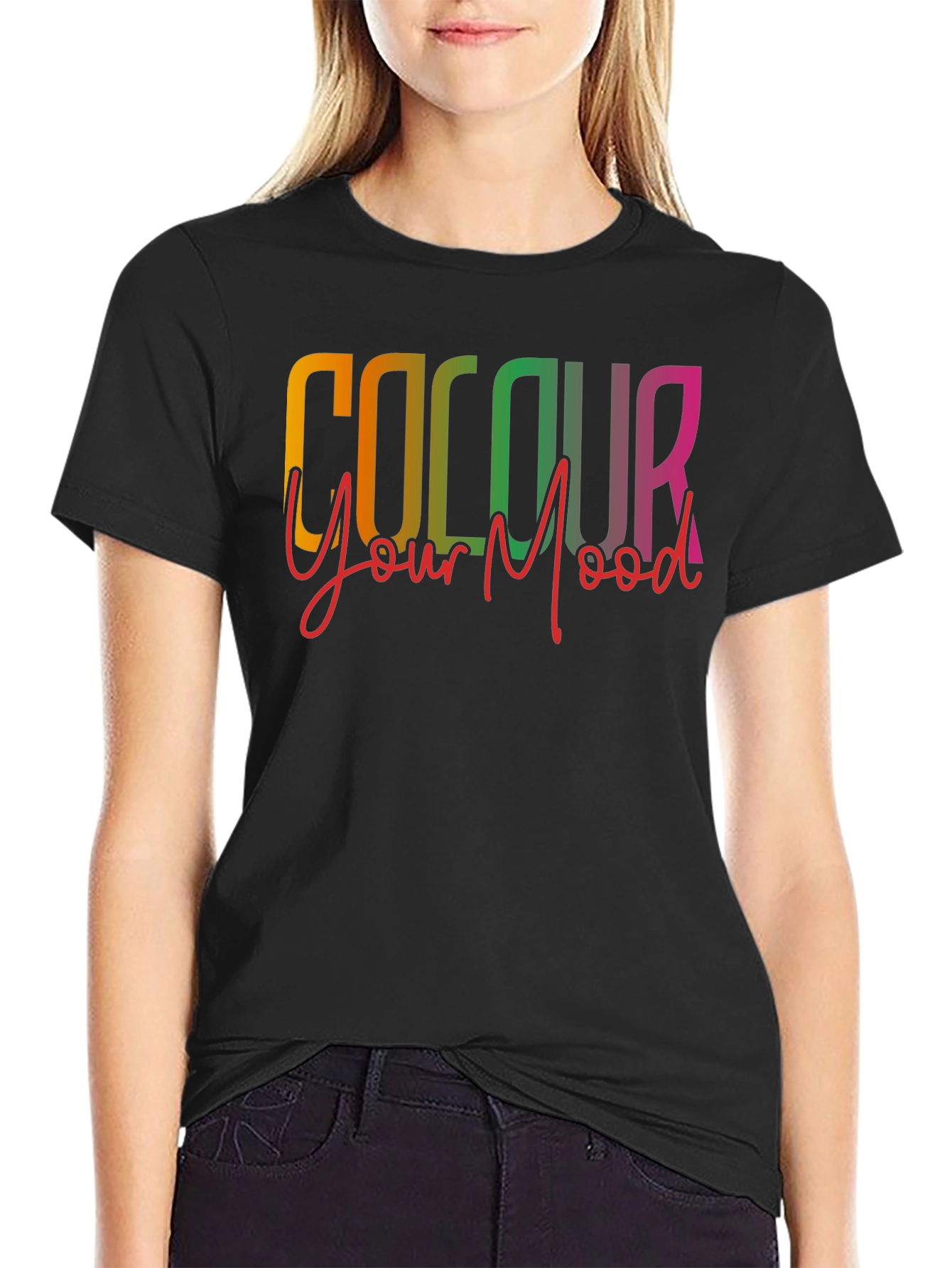 Colour Your Mood Black T-Shirt