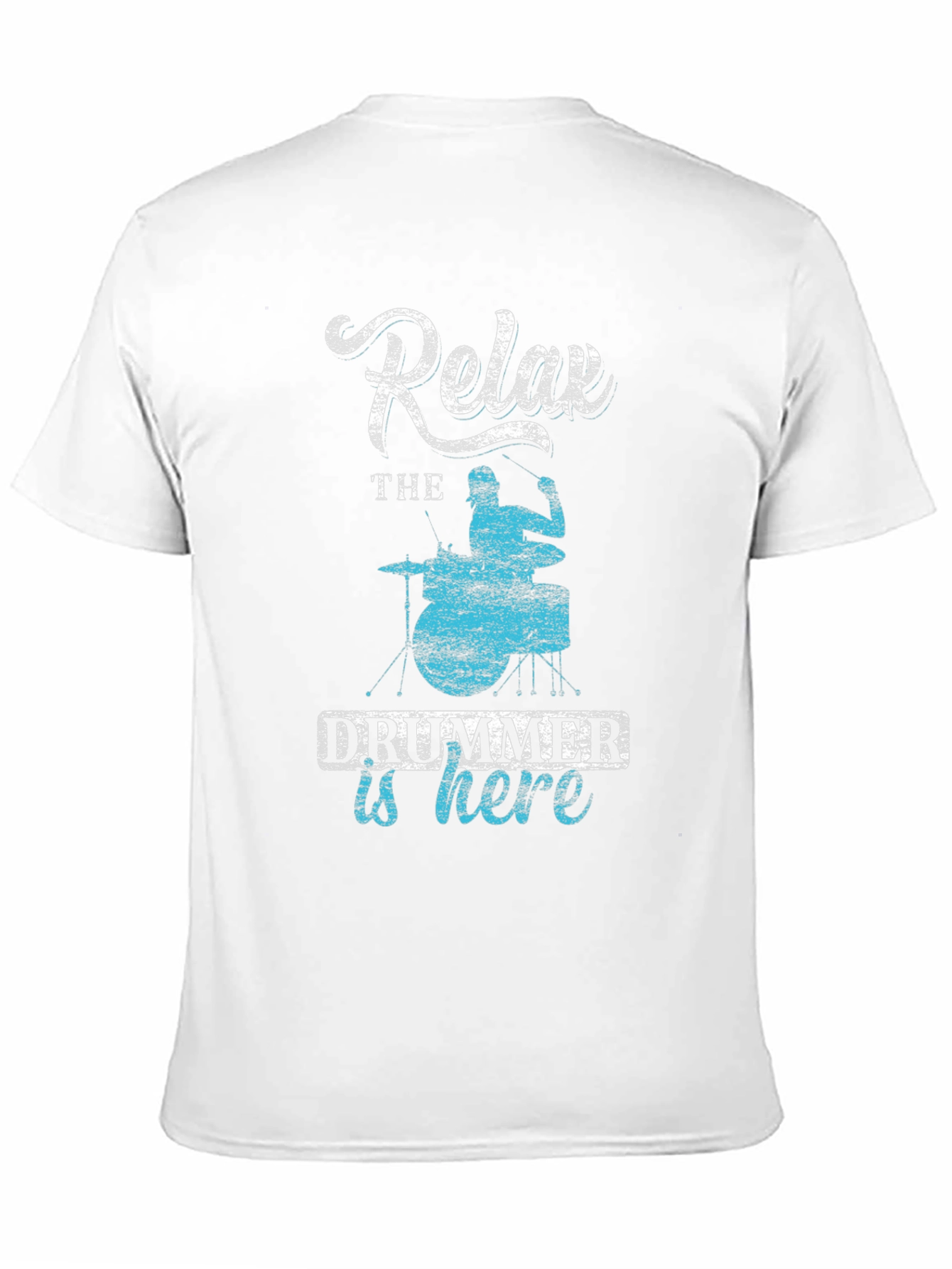 Relax The Drummer Is Here - Black T-Shirt