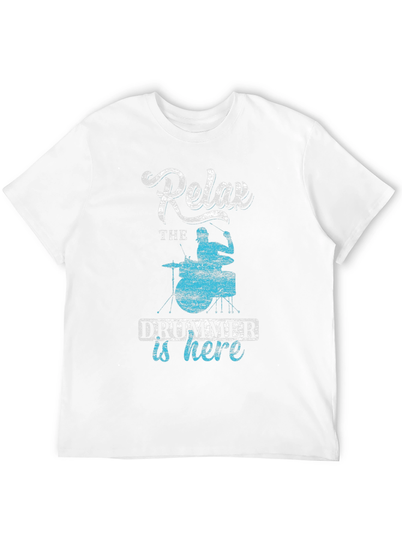 Relax The Drummer Is Here - Black T-Shirt
