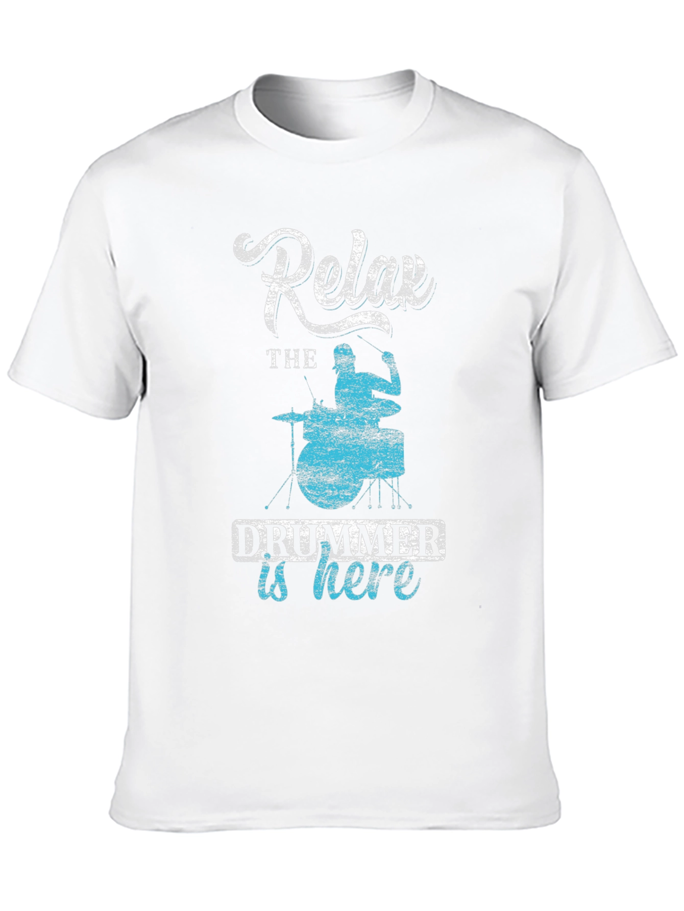 Relax The Drummer Is Here - Black T-Shirt