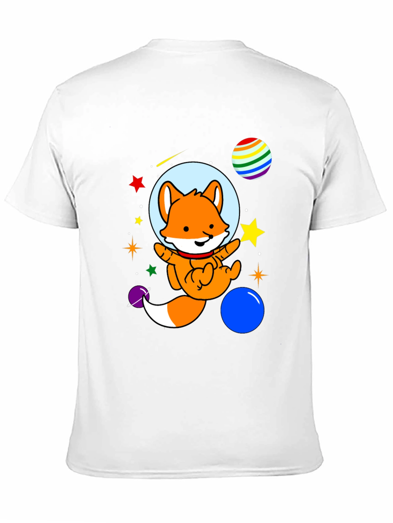 Space Fox T-Shirt - Cute Astronaut Design