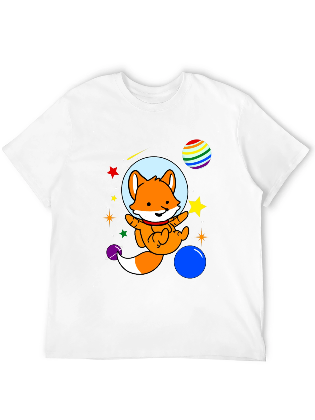 Space Fox T-Shirt - Cute Astronaut Design