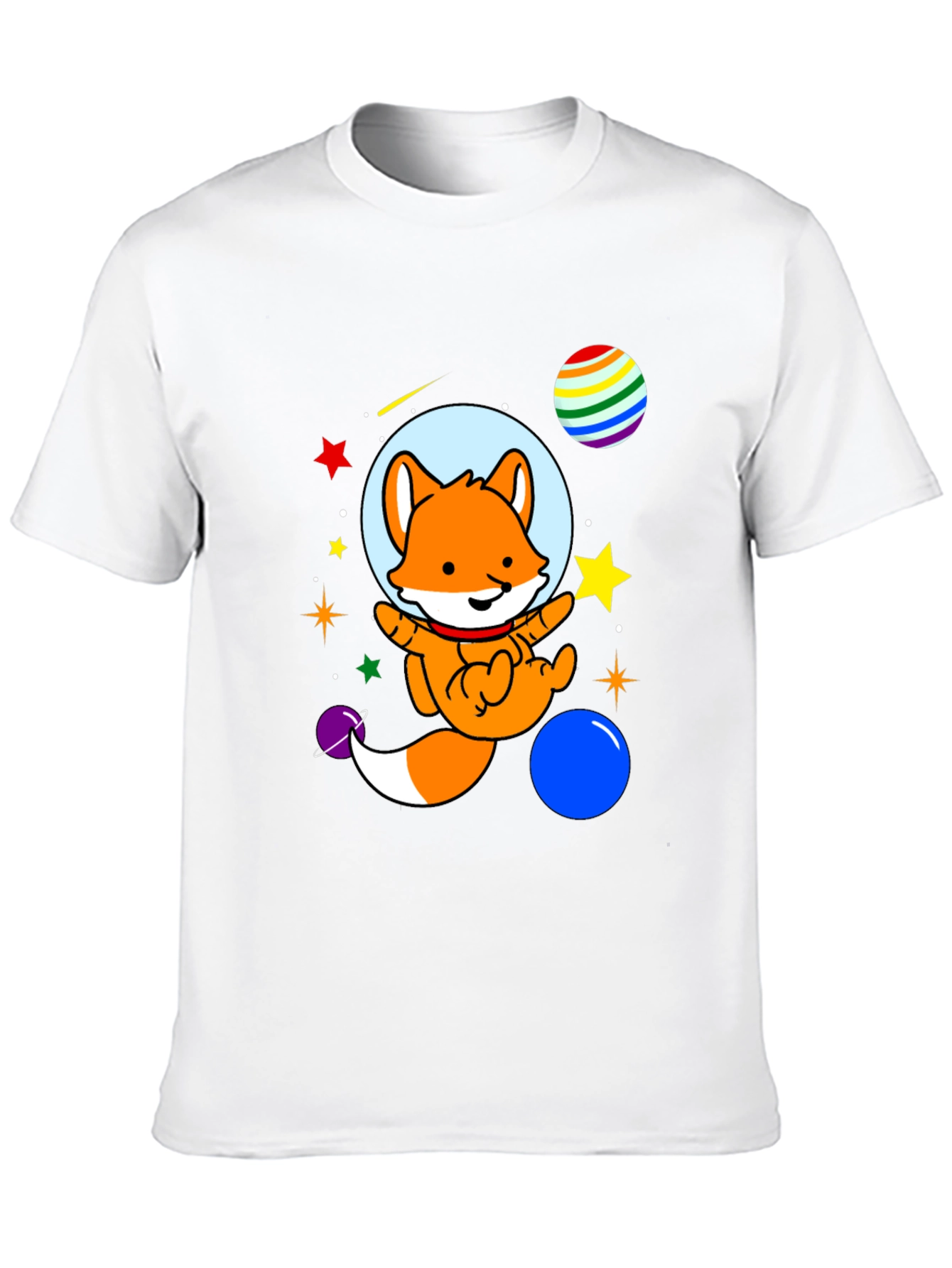 Space Fox T-Shirt - Cute Astronaut Design