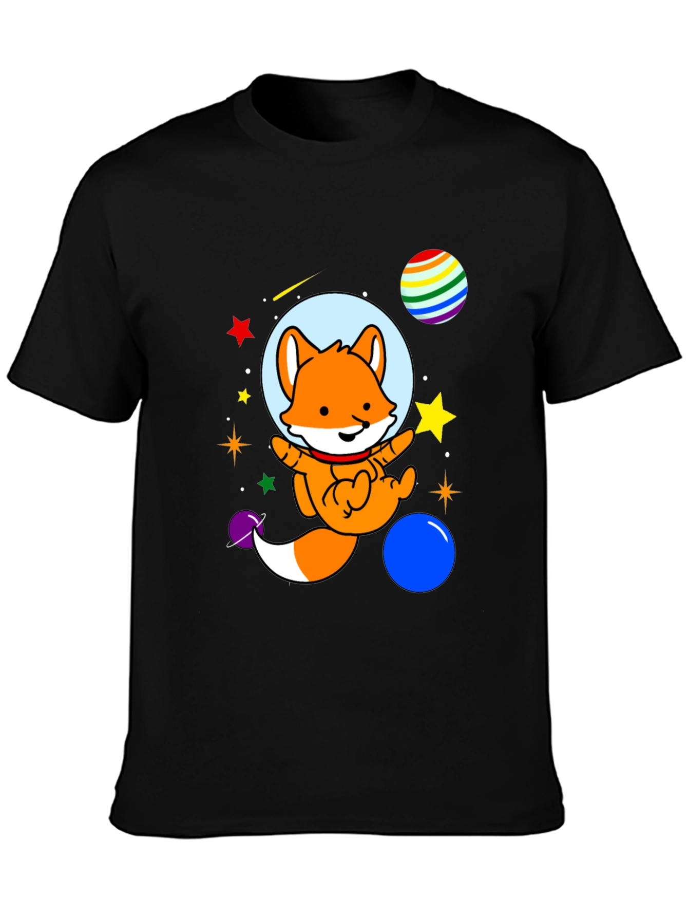 Space Fox T-Shirt - Cute Astronaut Design