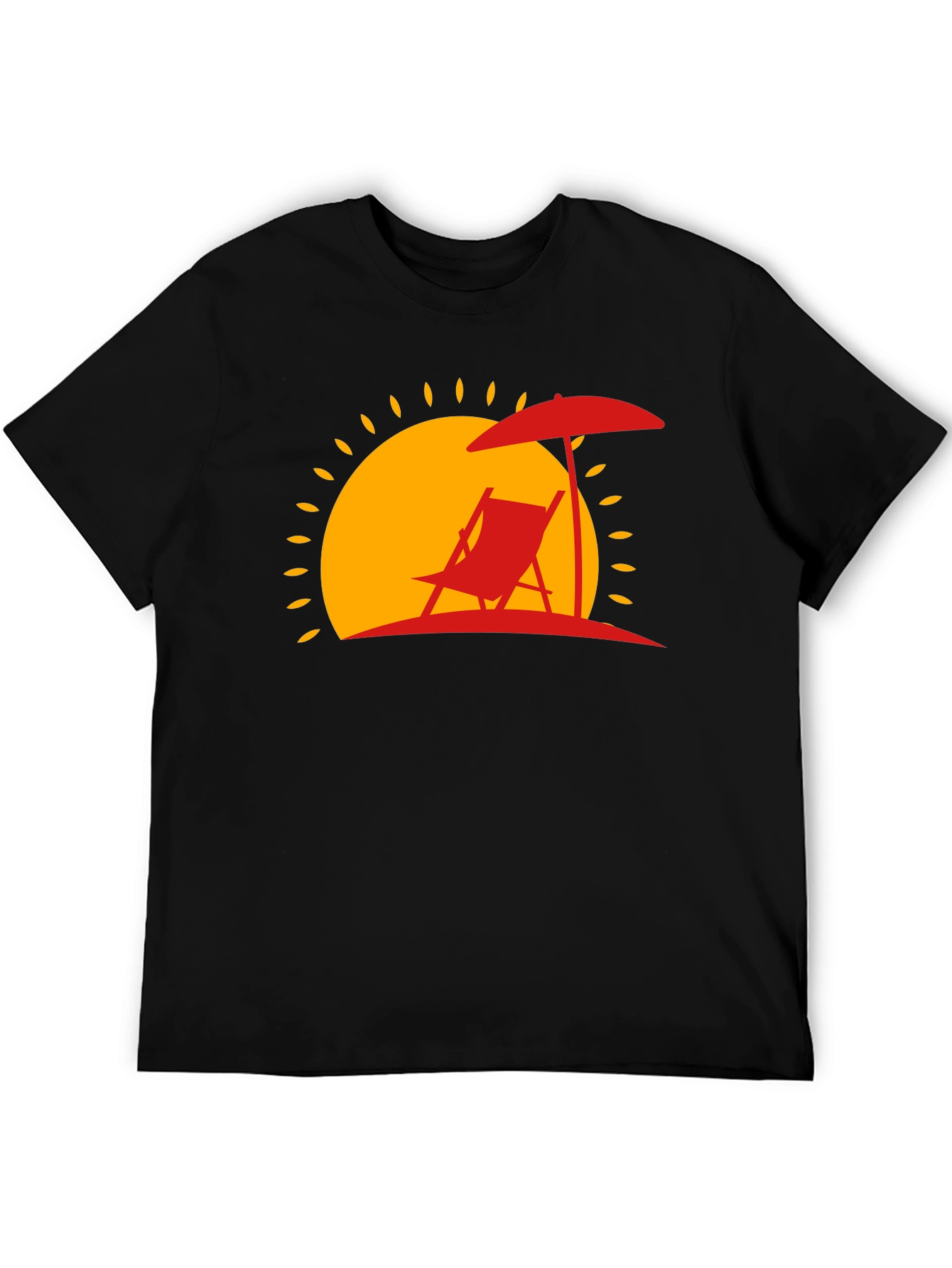 Relaxing Beach Scene Graphic Tee
