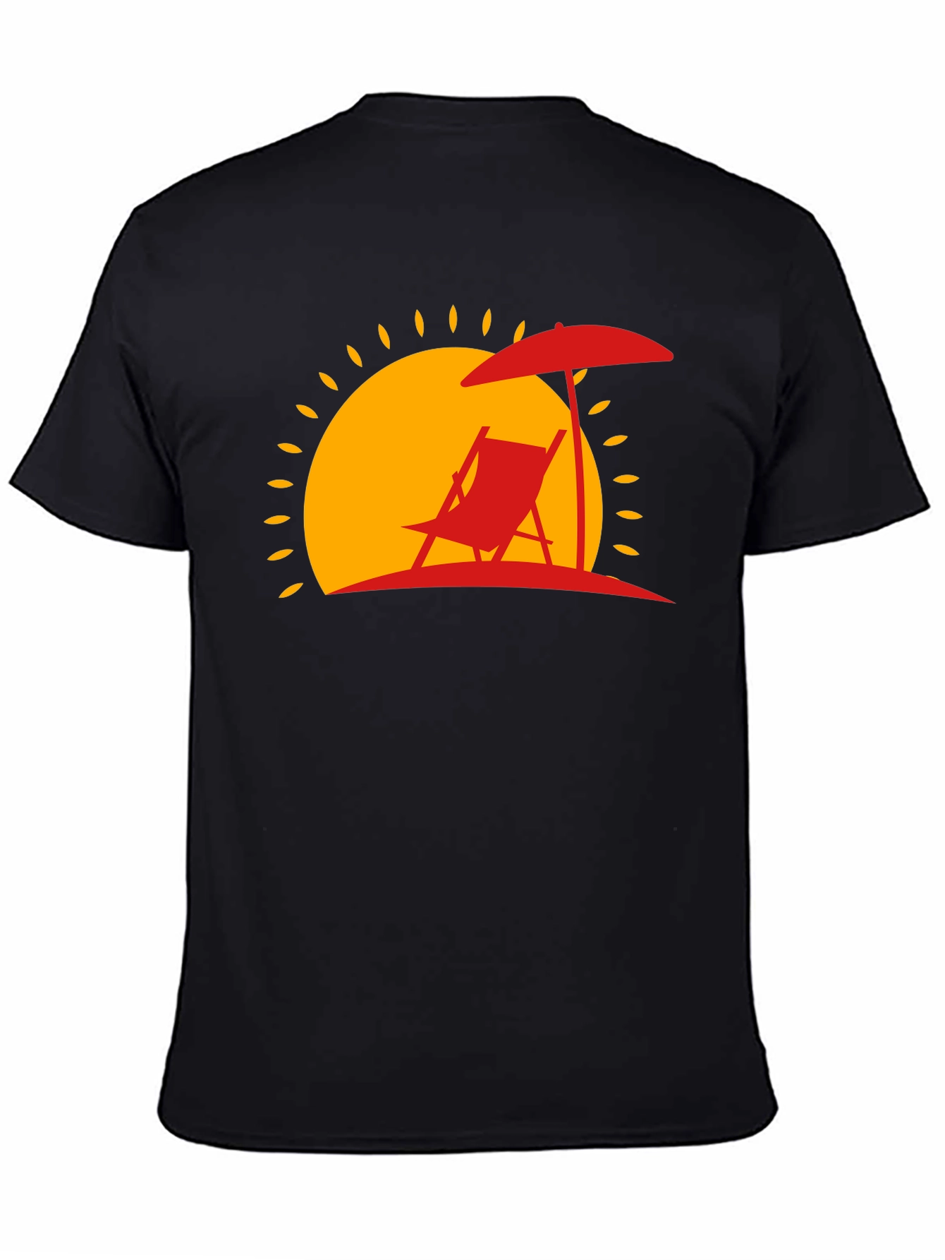 Relaxing Beach Scene Graphic Tee