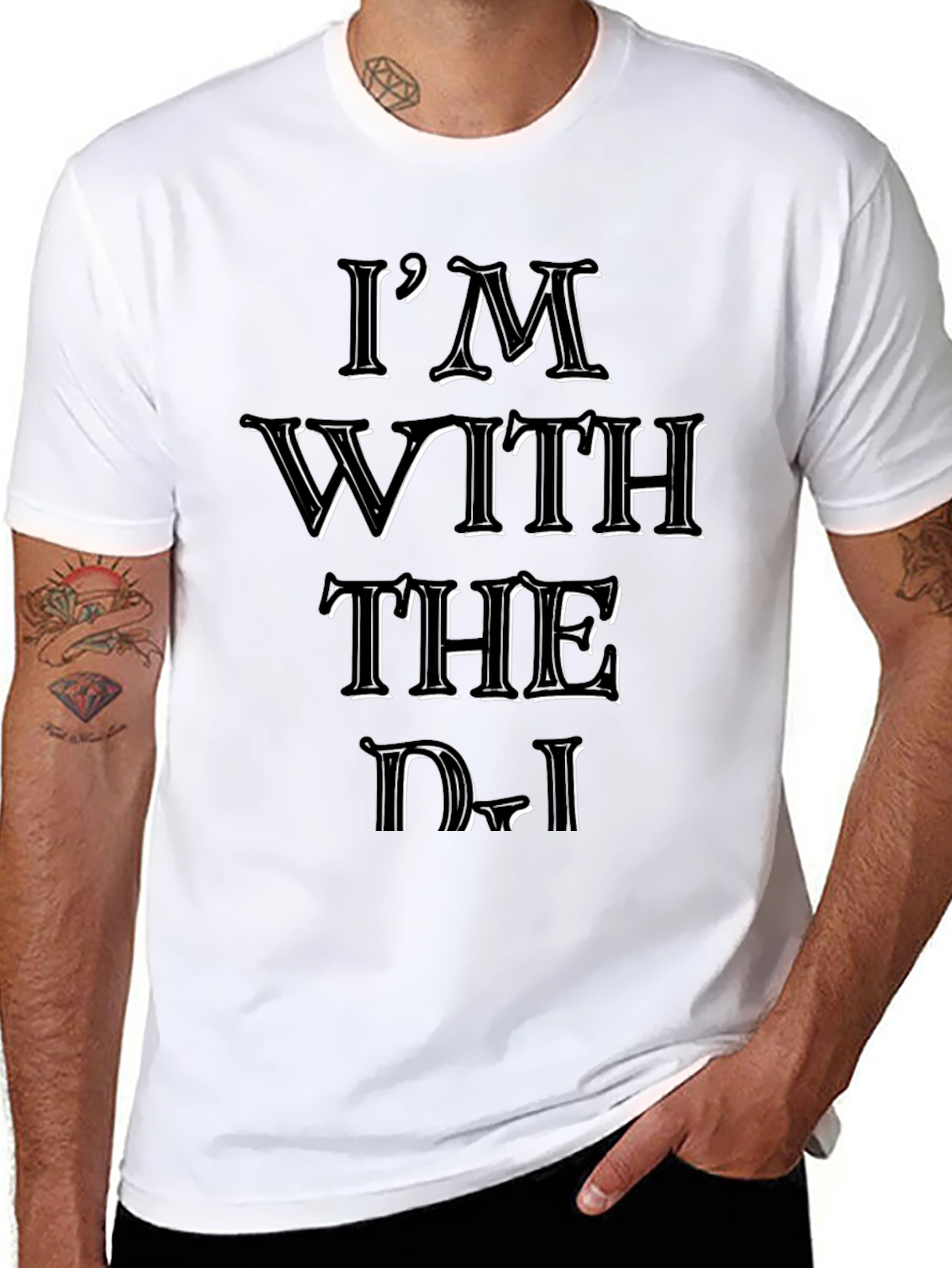 Im With the DJ Black Graphic T-Shirt