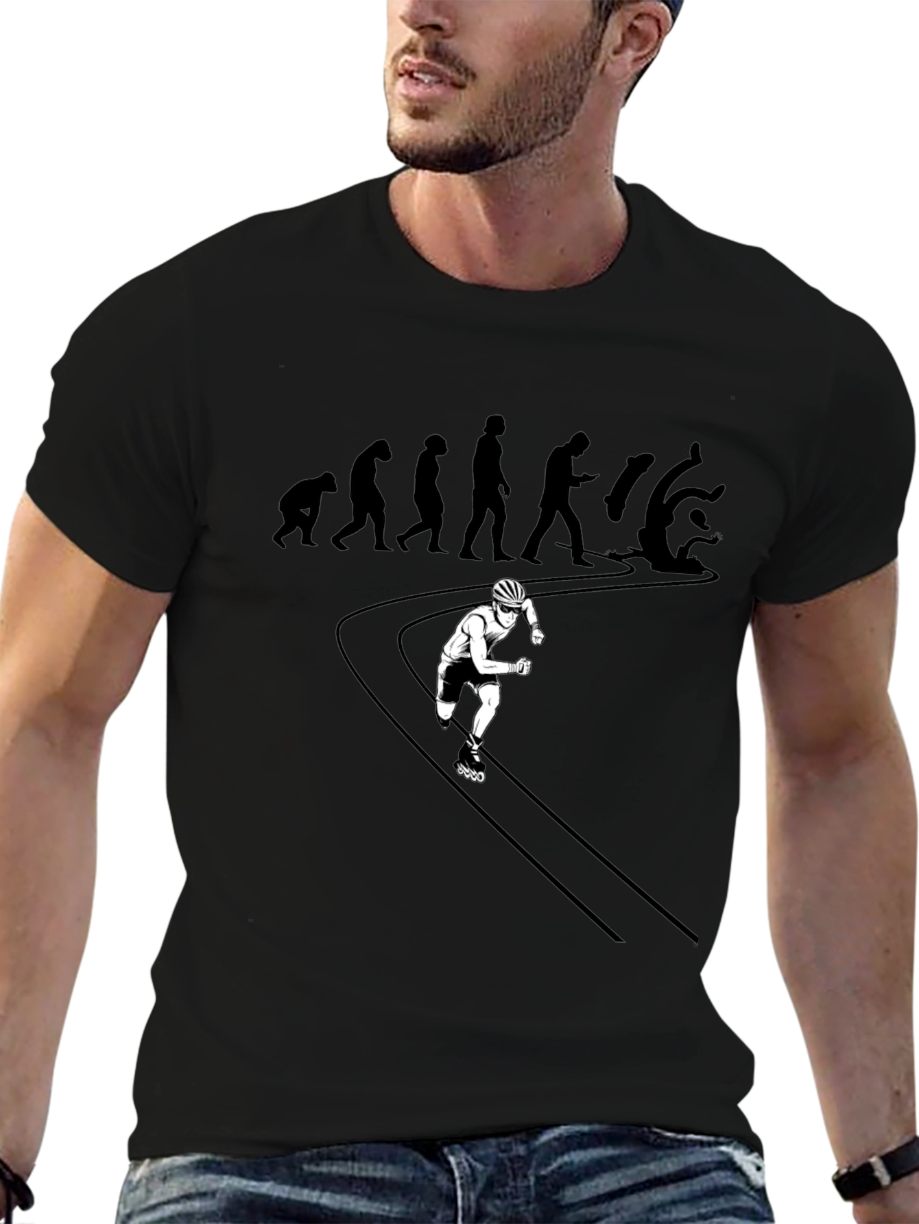 Evolution of Falling: Inline Skater Graphic Tee