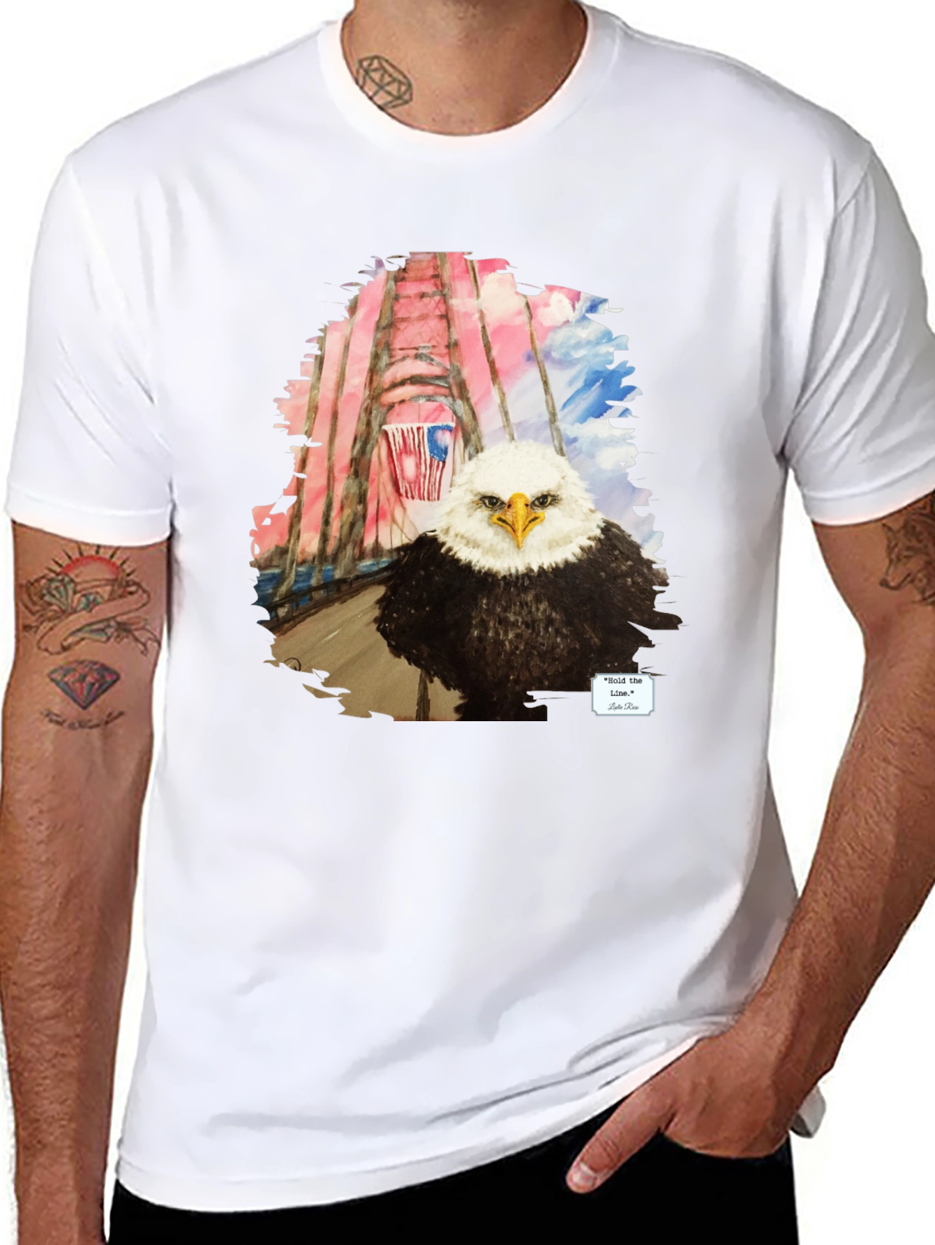 Bald Eagle Graphic Tee - Patriotic USA T-Shirt