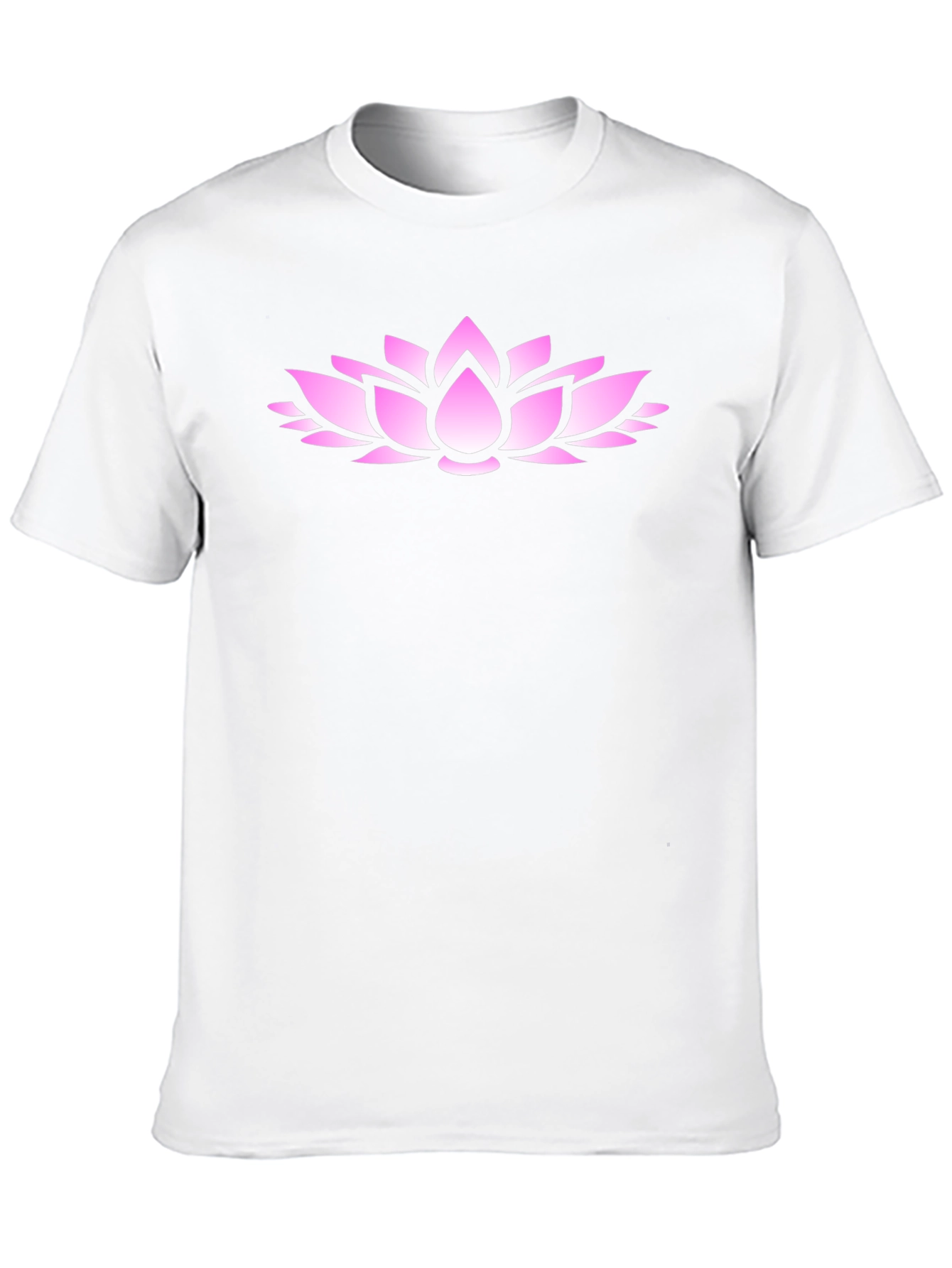 Lotus Flower Graphic Tee - Casual Black T-Shirt