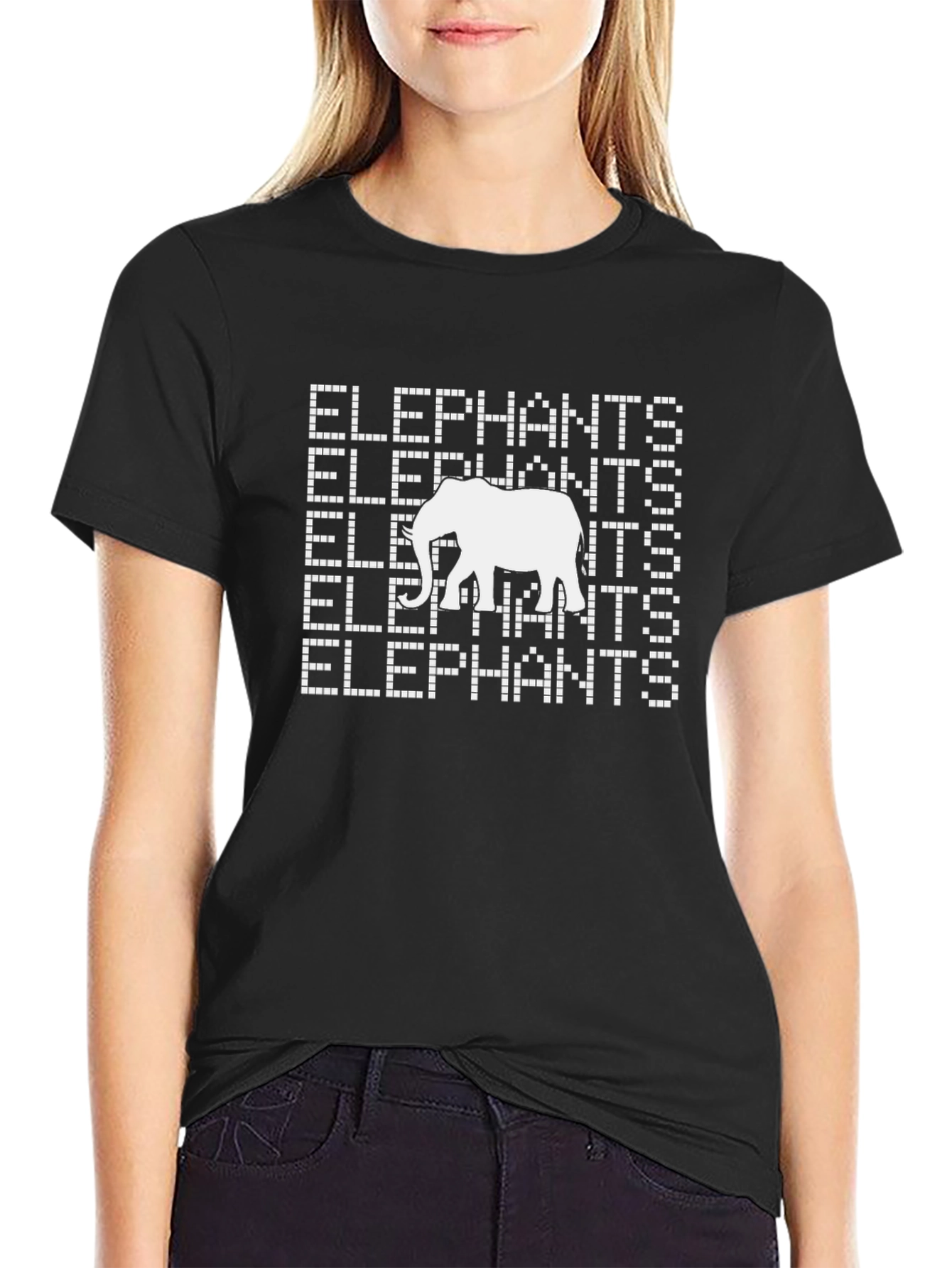Elephant Pixel Art Graphic Tee