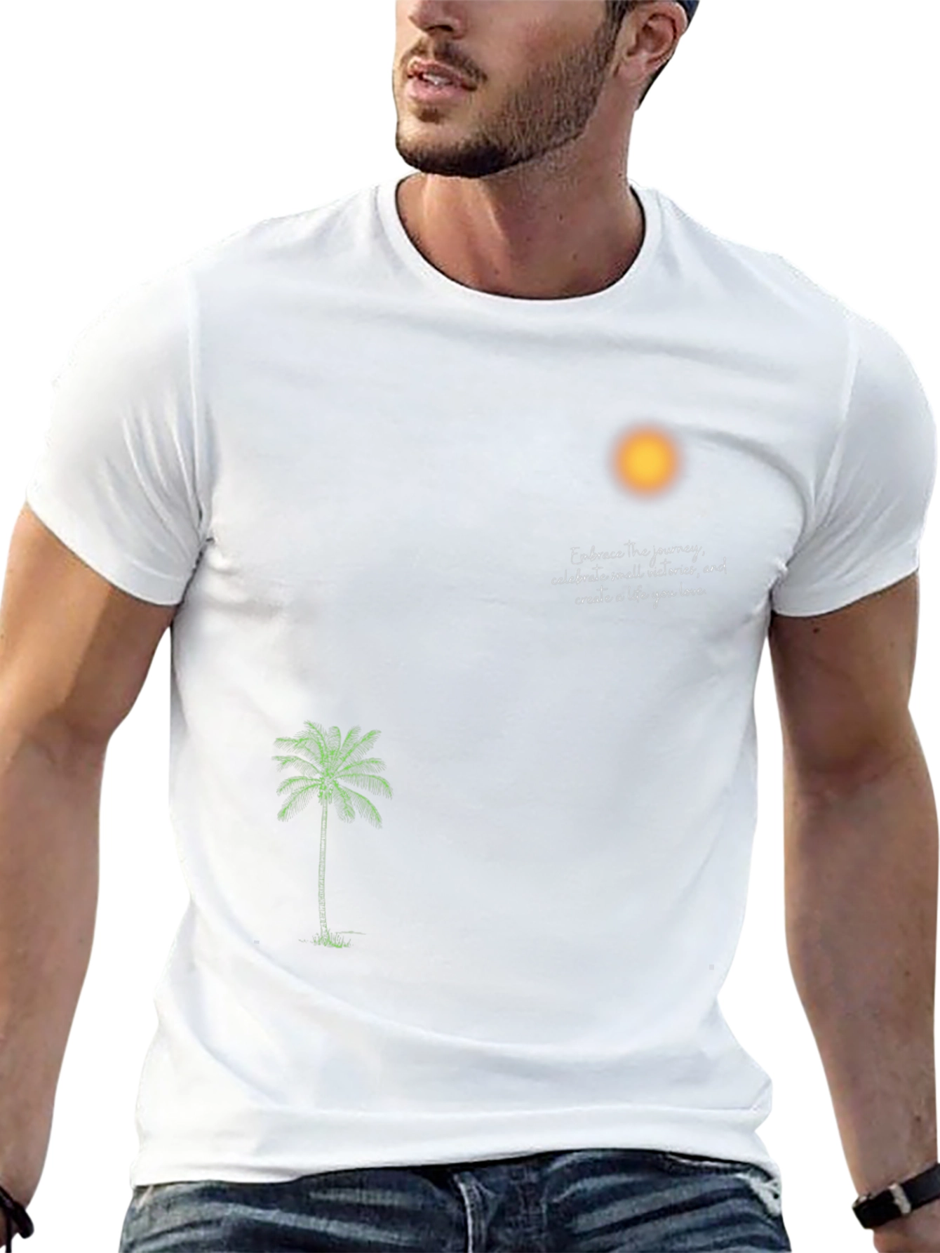 Tropical Vibes Black Tee