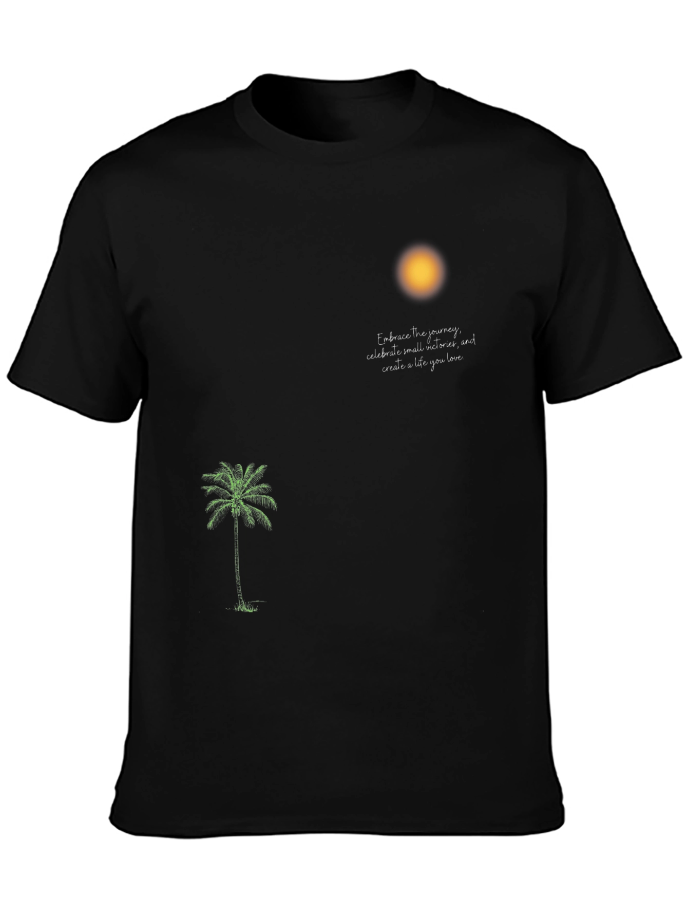 Tropical Vibes Black Tee