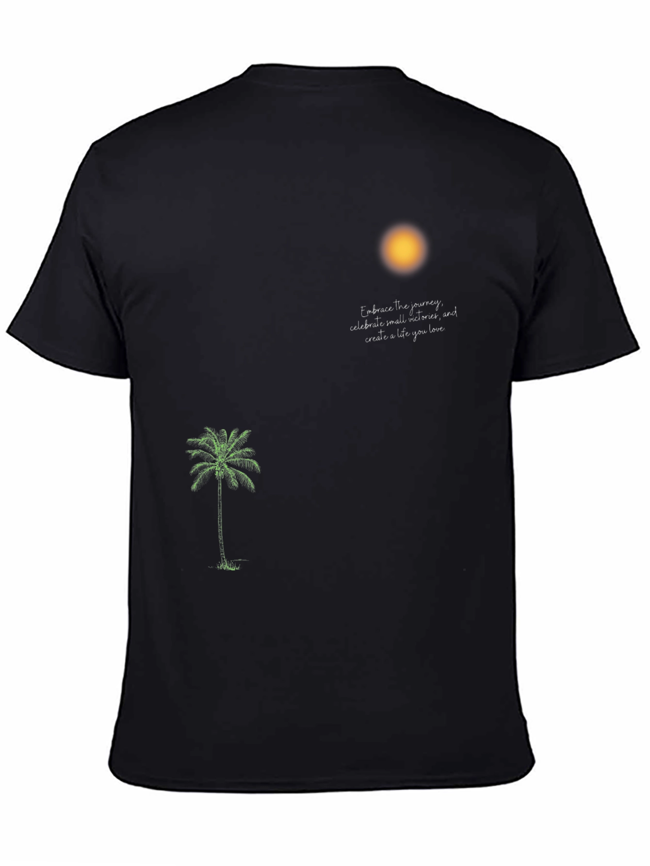 Tropical Vibes Black Tee
