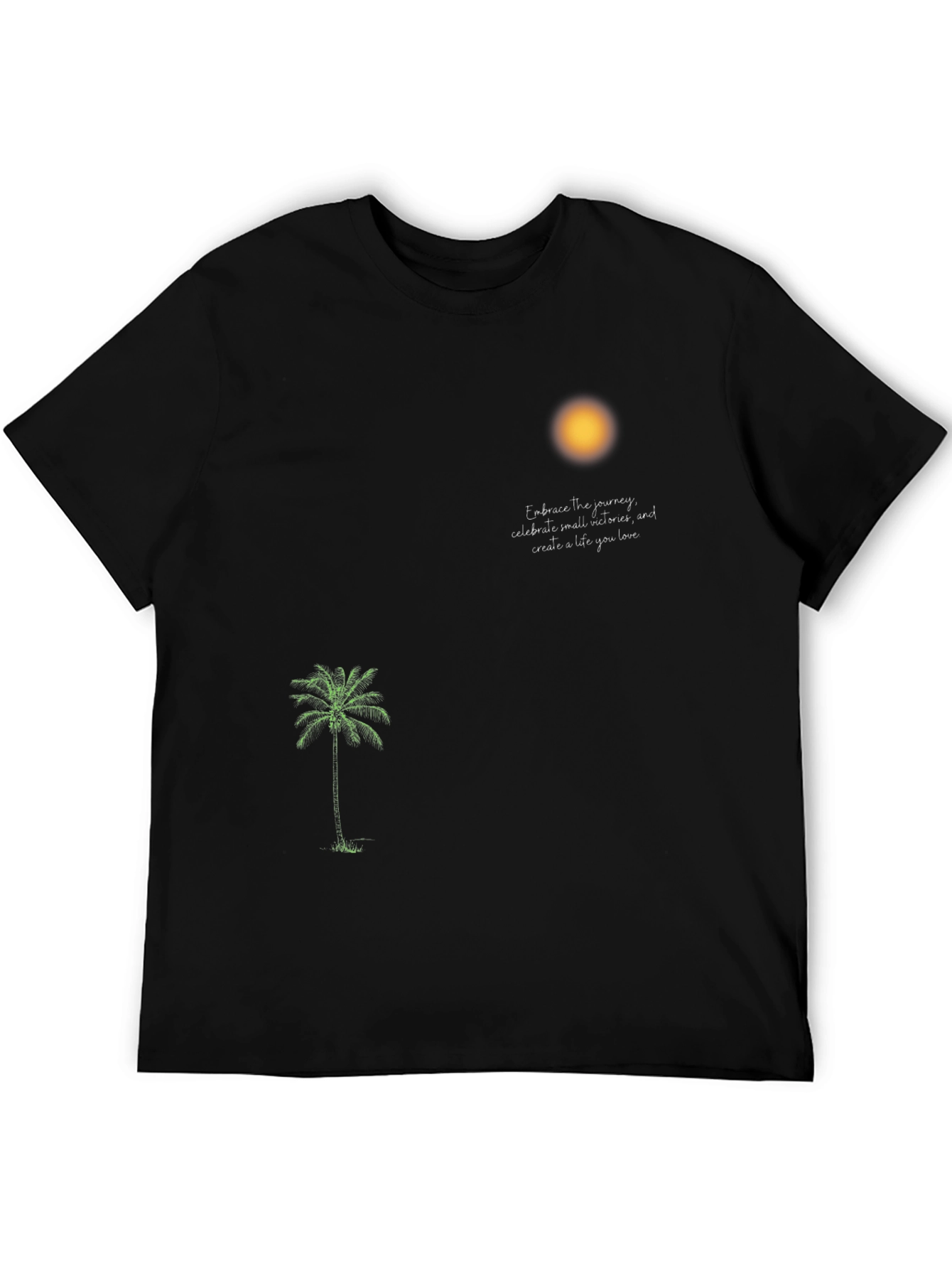 Tropical Vibes Black Tee