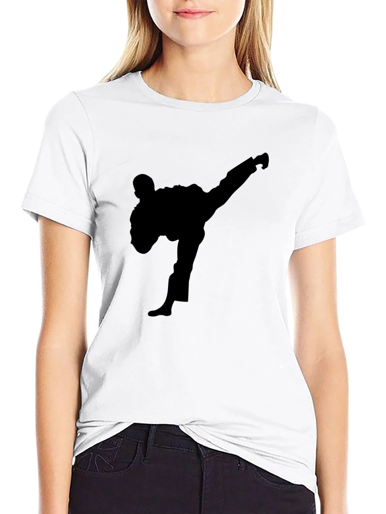 Karate Silhouette Black T-Shirt