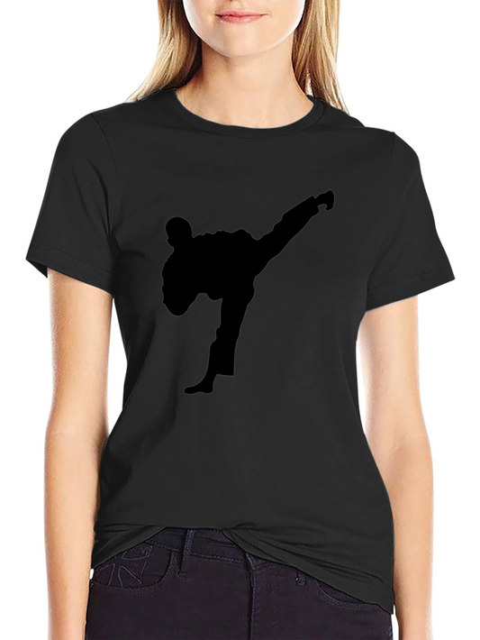 Karate Silhouette Black T-Shirt