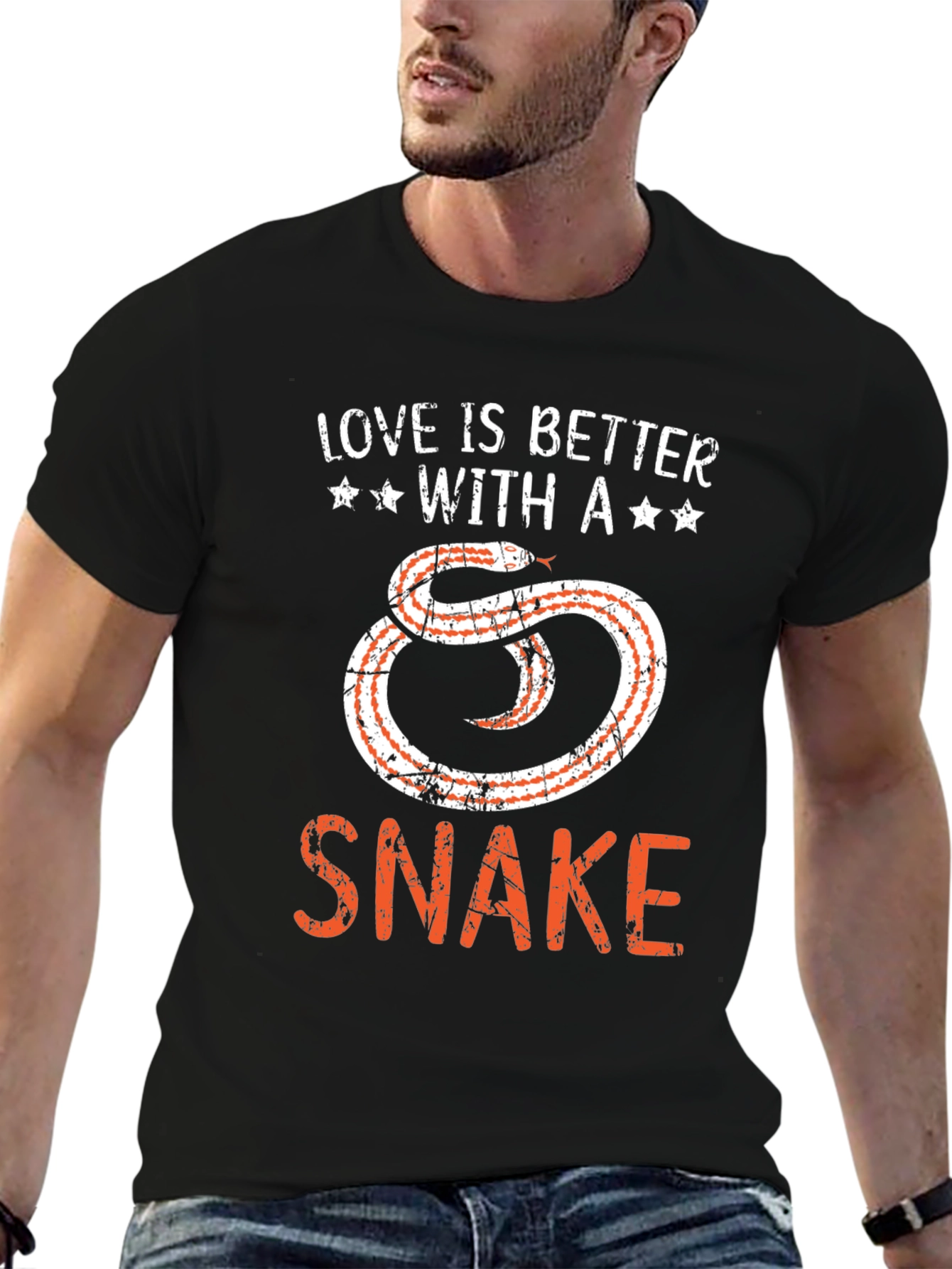 Love Is Better With A Snake Graphic T-Shirt