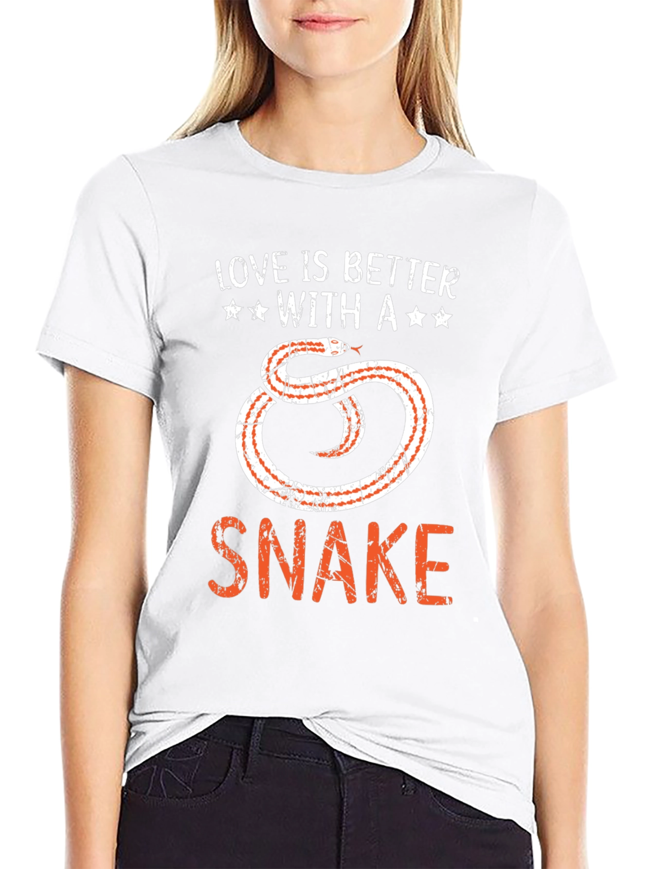 Love Is Better With A Snake Graphic T-Shirt