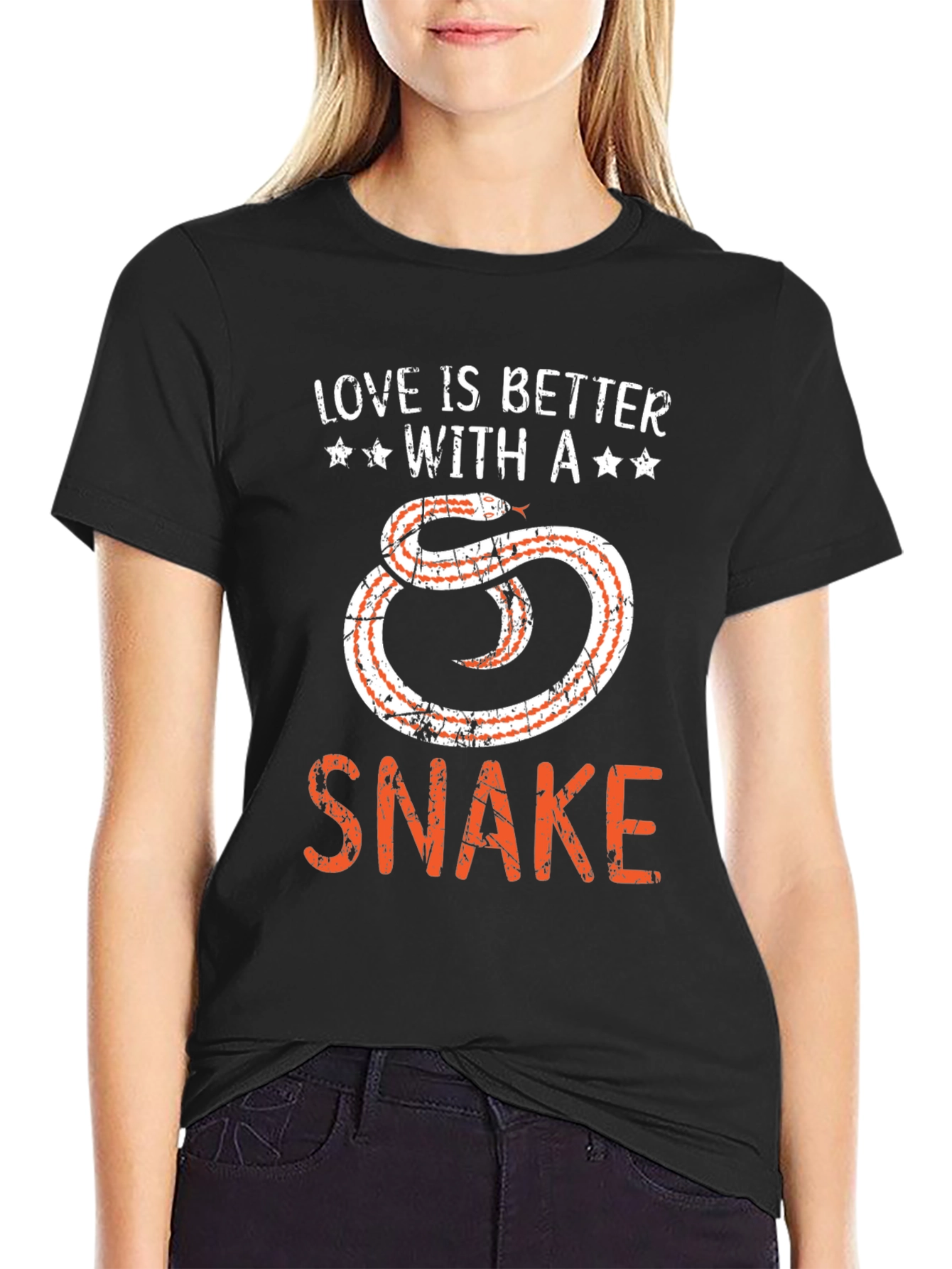 Love Is Better With A Snake Graphic T-Shirt