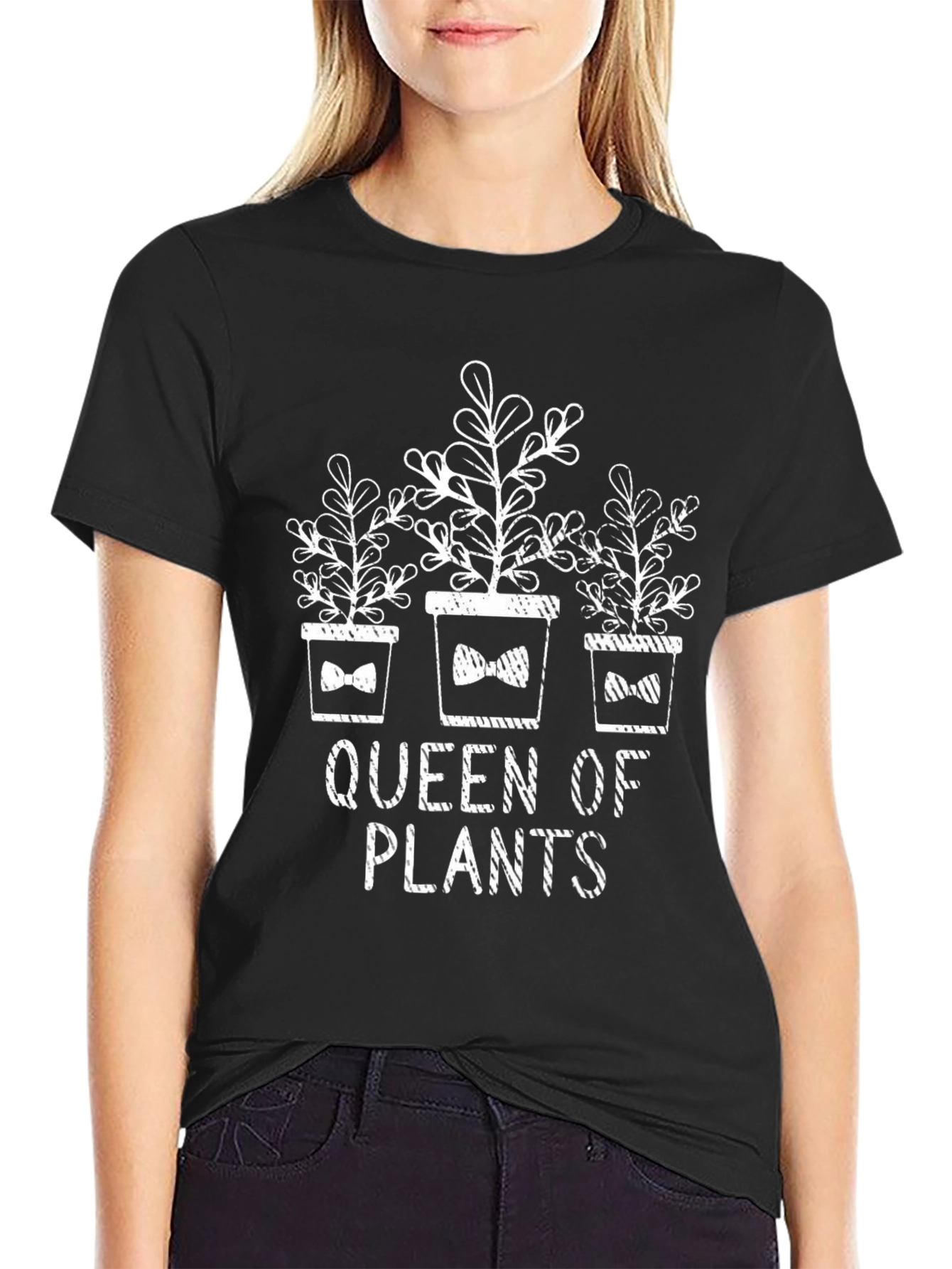 Queen of Plants Graphic Tee - Black