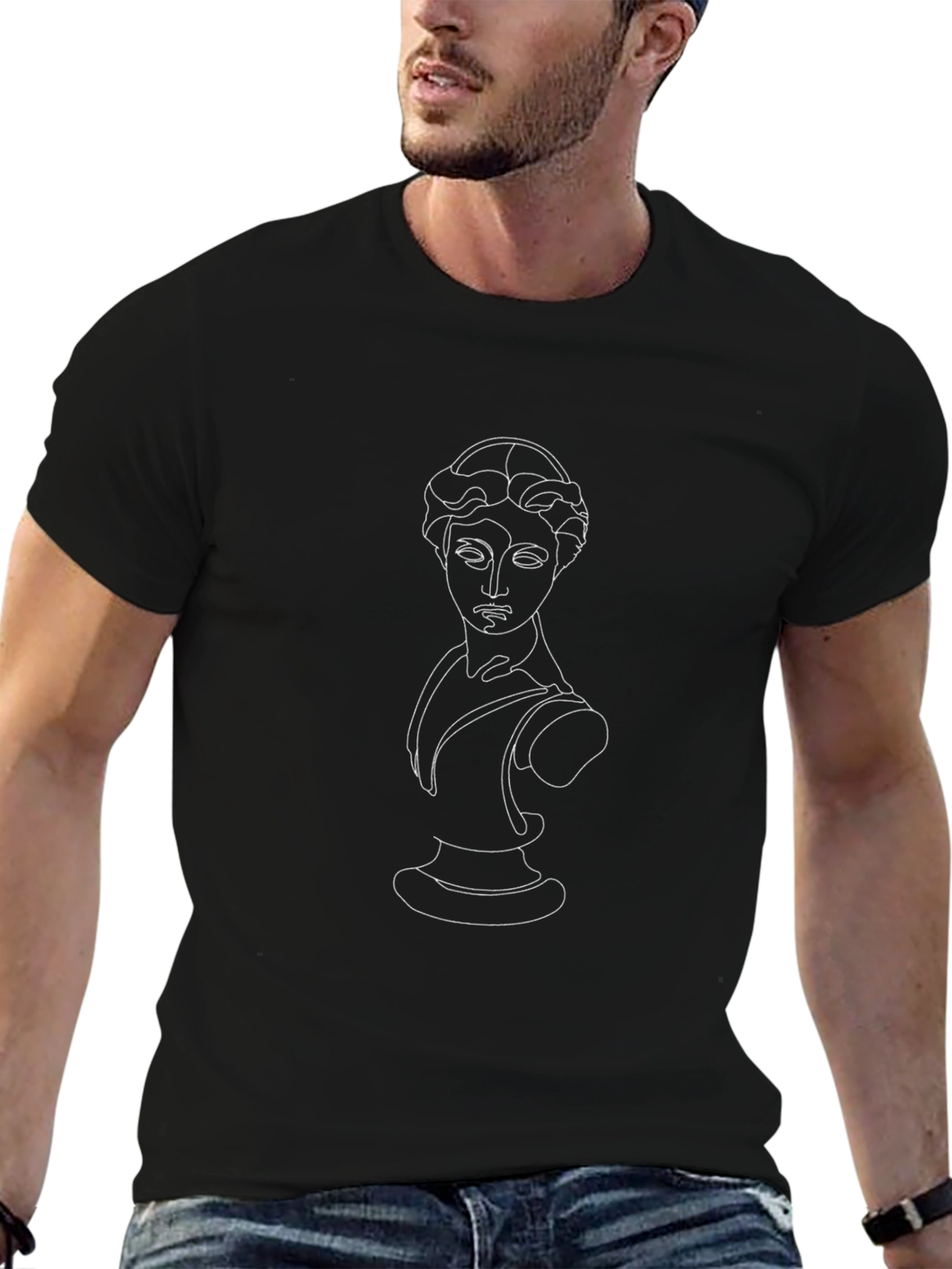 Minimalist Statue T-Shirt - Black