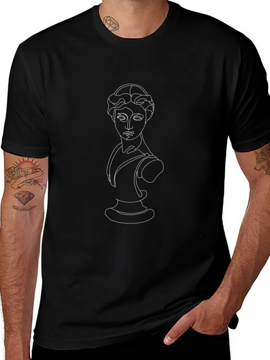 Minimalist Statue T-Shirt - Black