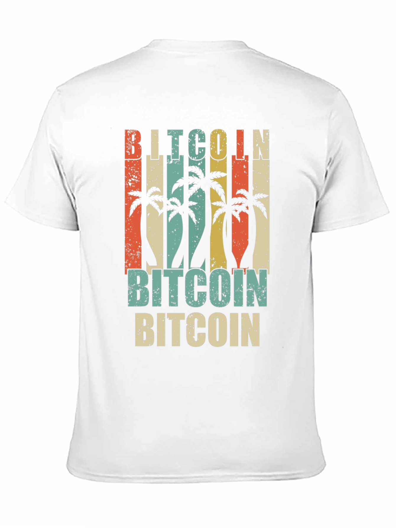 Bitcoin Palm Tree Graphic T-Shirt