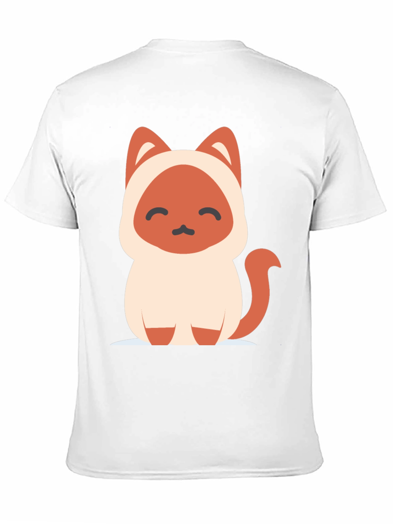 Cute Cartoon Cat Graphic Tee - Unisex Black T-Shirt